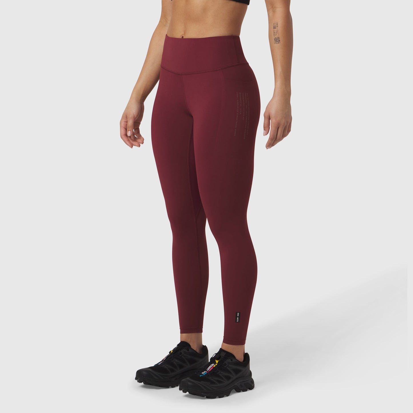 W072. LYCRA® ADAPTIV 4 Pocket Legging Crimson | ASRV Discount