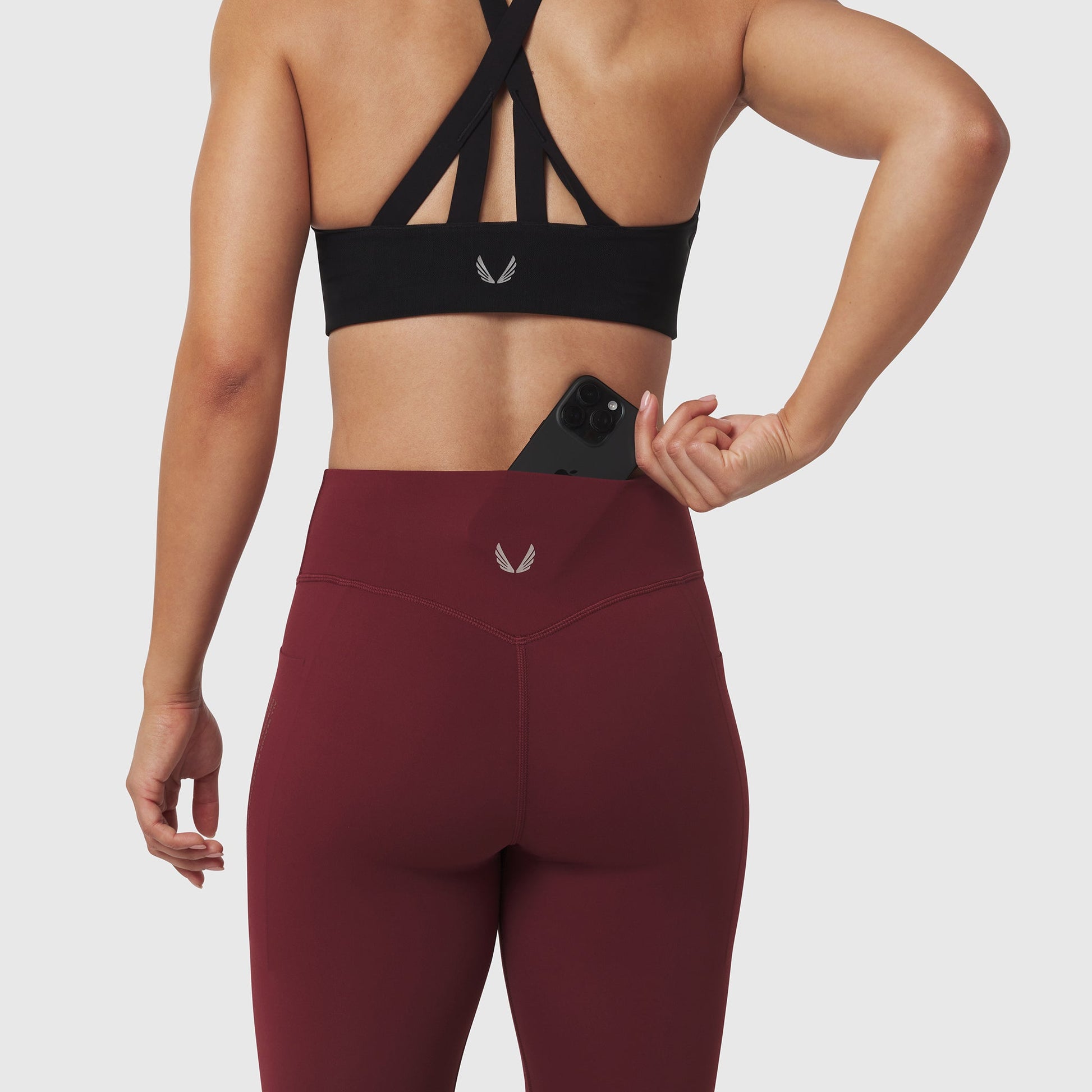 W072. LYCRA® ADAPTIV 4 Pocket Legging Crimson | ASRV Discount