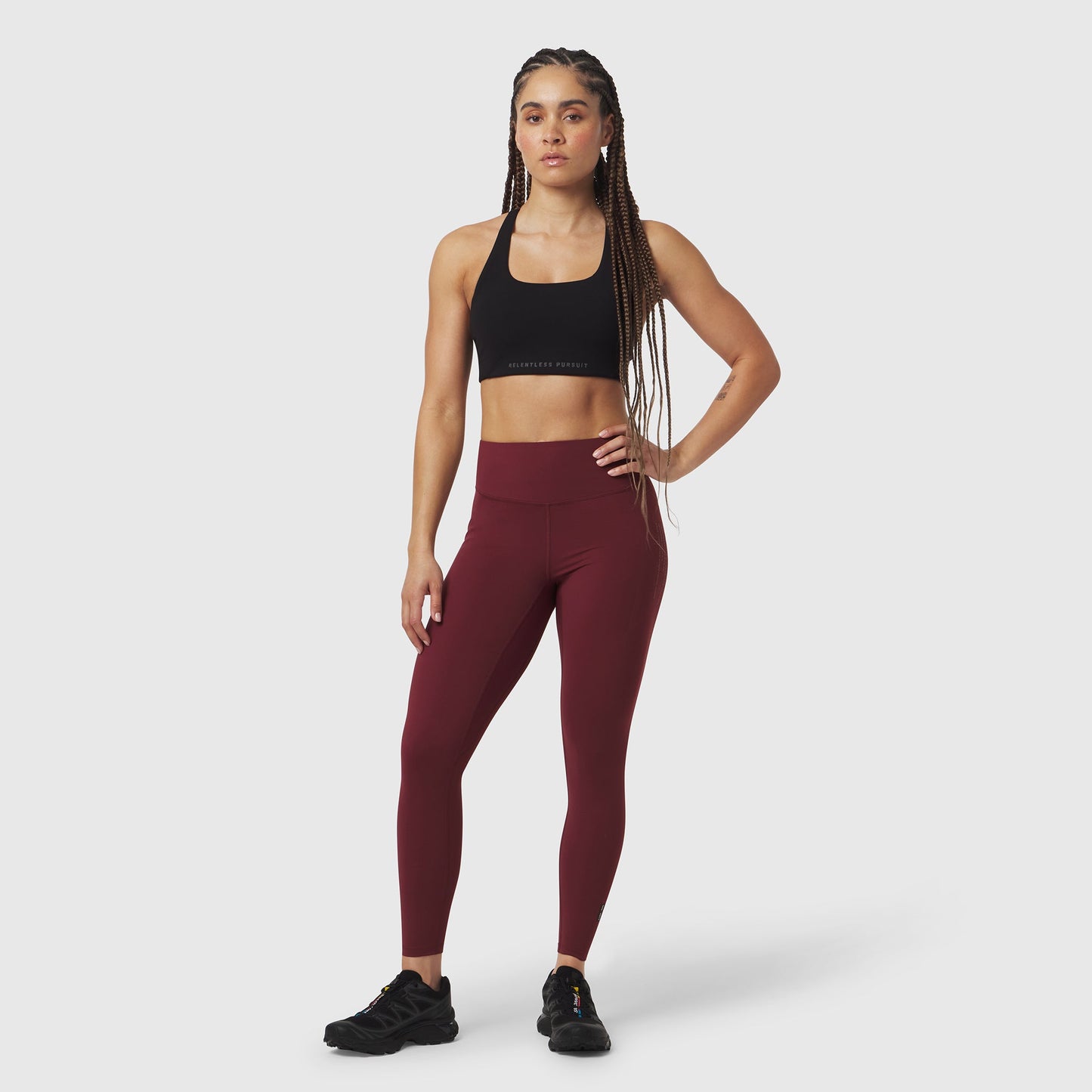 W072. LYCRA® ADAPTIV 4 Pocket Legging Crimson | ASRV Discount