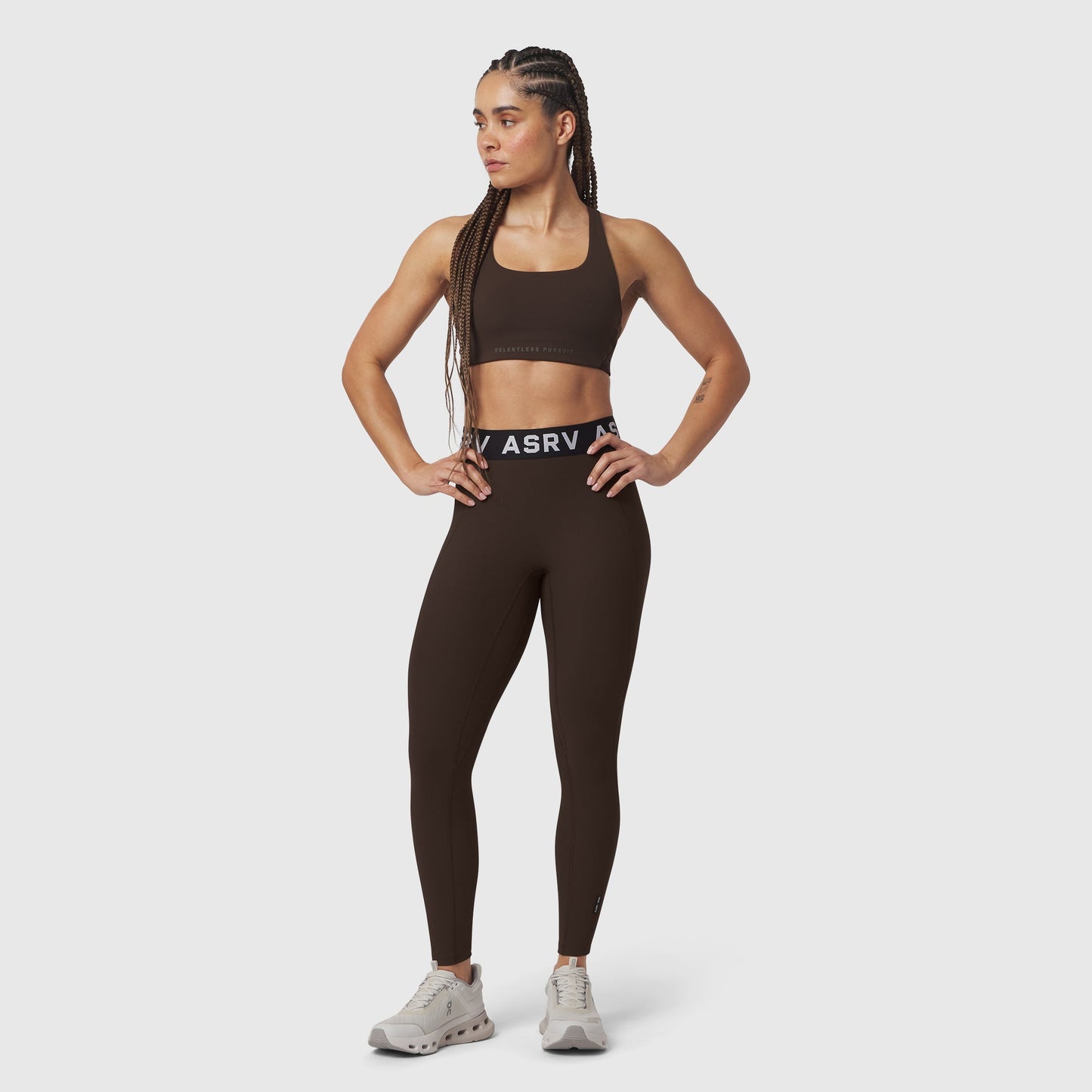 W071. LYCRA® Ribbed Legging Dark Earth | ASRV near me