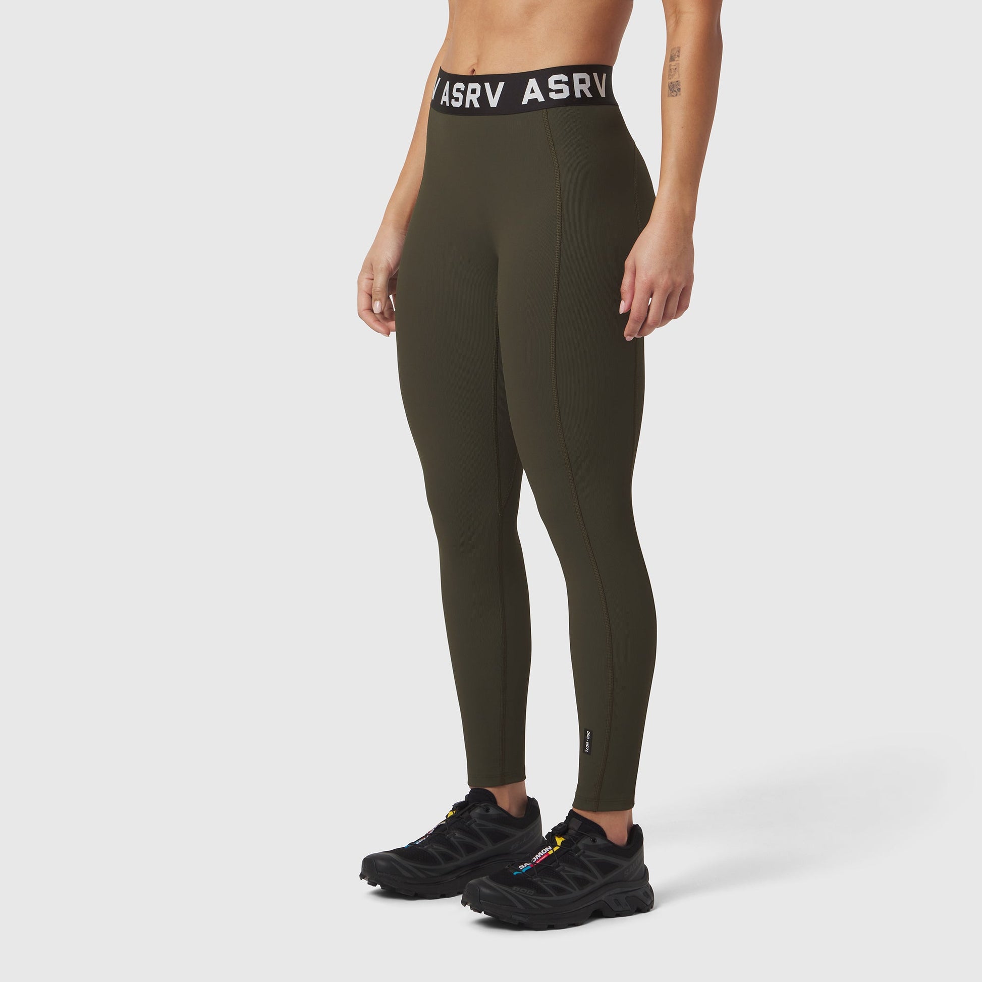 W071. LYCRA® Ribbed Legging Olive | ASRV US