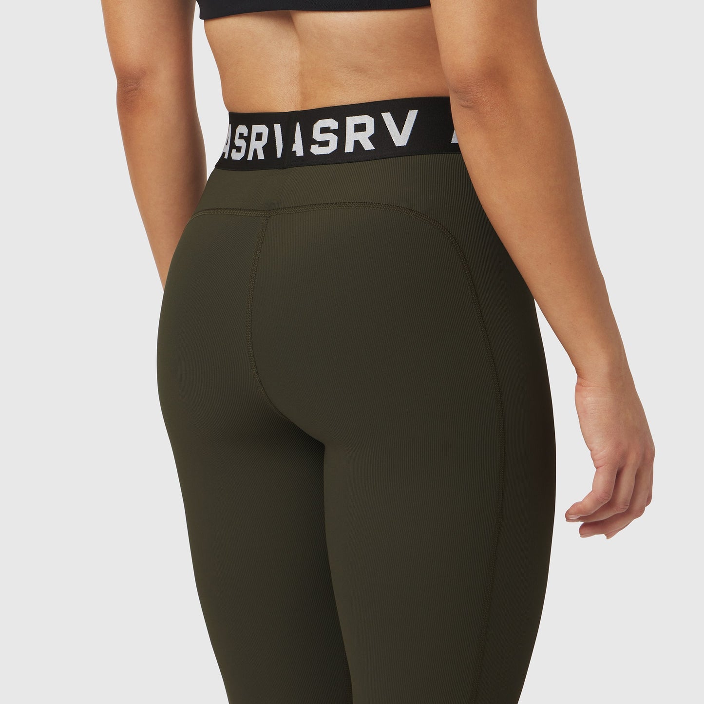 W071. LYCRA® Ribbed Legging Olive | ASRV US