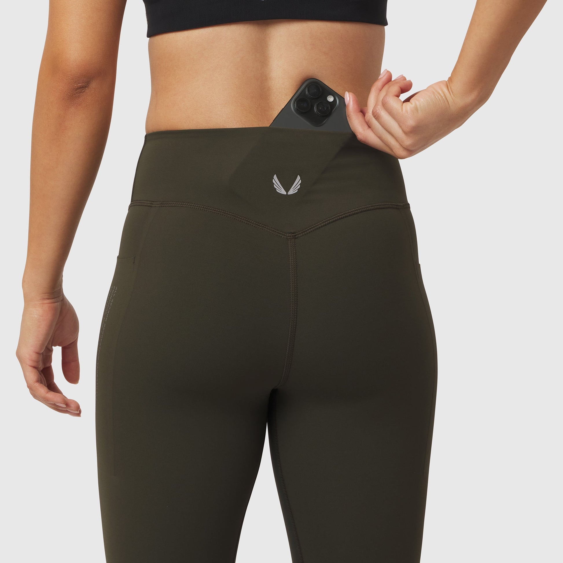 W072. LYCRA® ADAPTIV 4 Pocket Legging Olive | ASRV sale