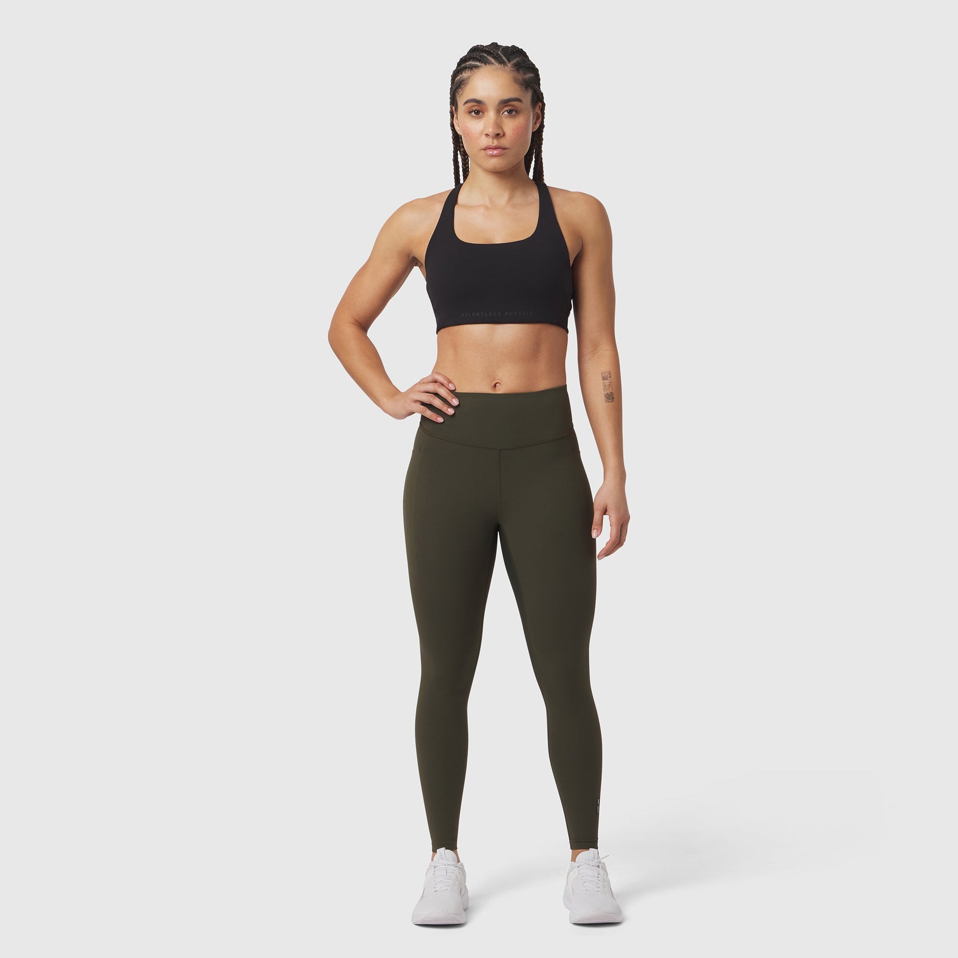 W072. LYCRA® ADAPTIV 4 Pocket Legging Olive | ASRV sale