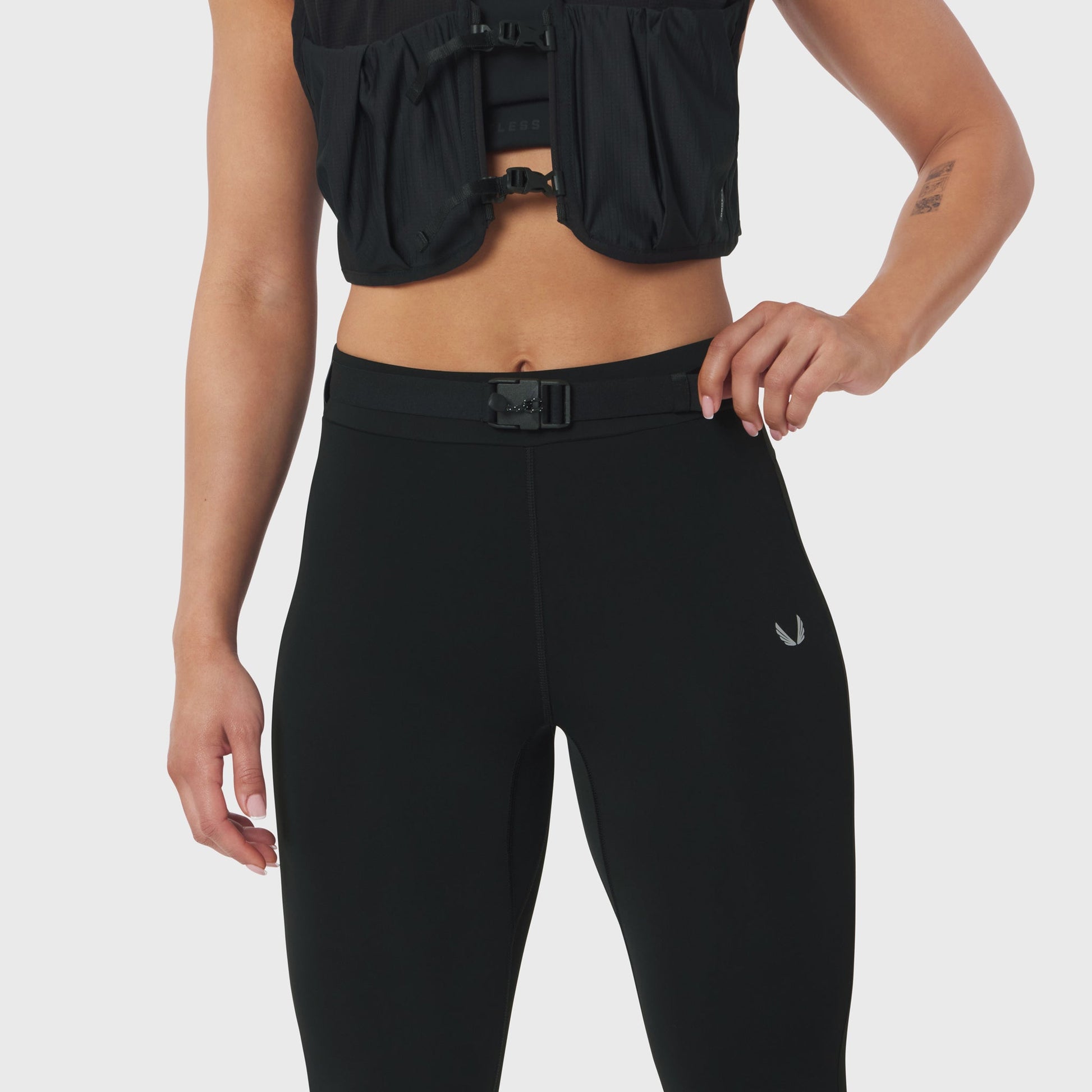 W059. Hybrid Belt-Pack Run Legging Black | ASRV Discount