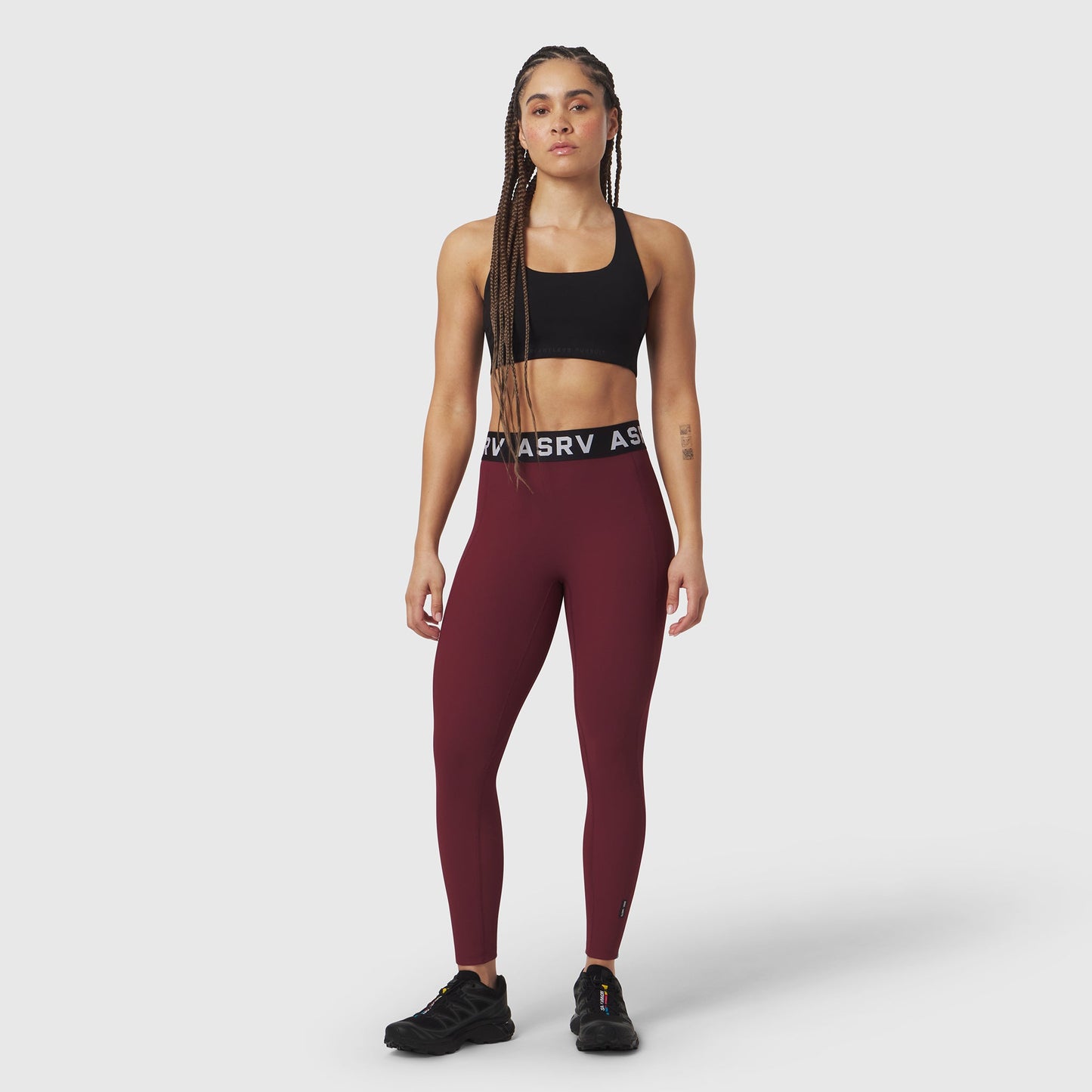 W071. LYCRA® Ribbed Legging Crimson | ASRV near me