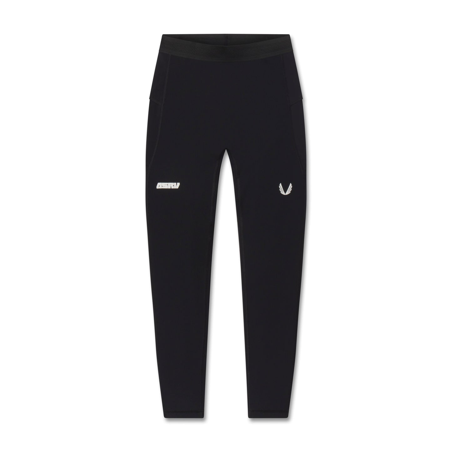 W055. Lycra® Ribbed Running Tight Black | ASRV on sale