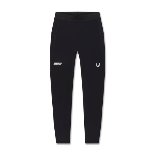 W055. Lycra® Ribbed Running Tight Black | ASRV on sale