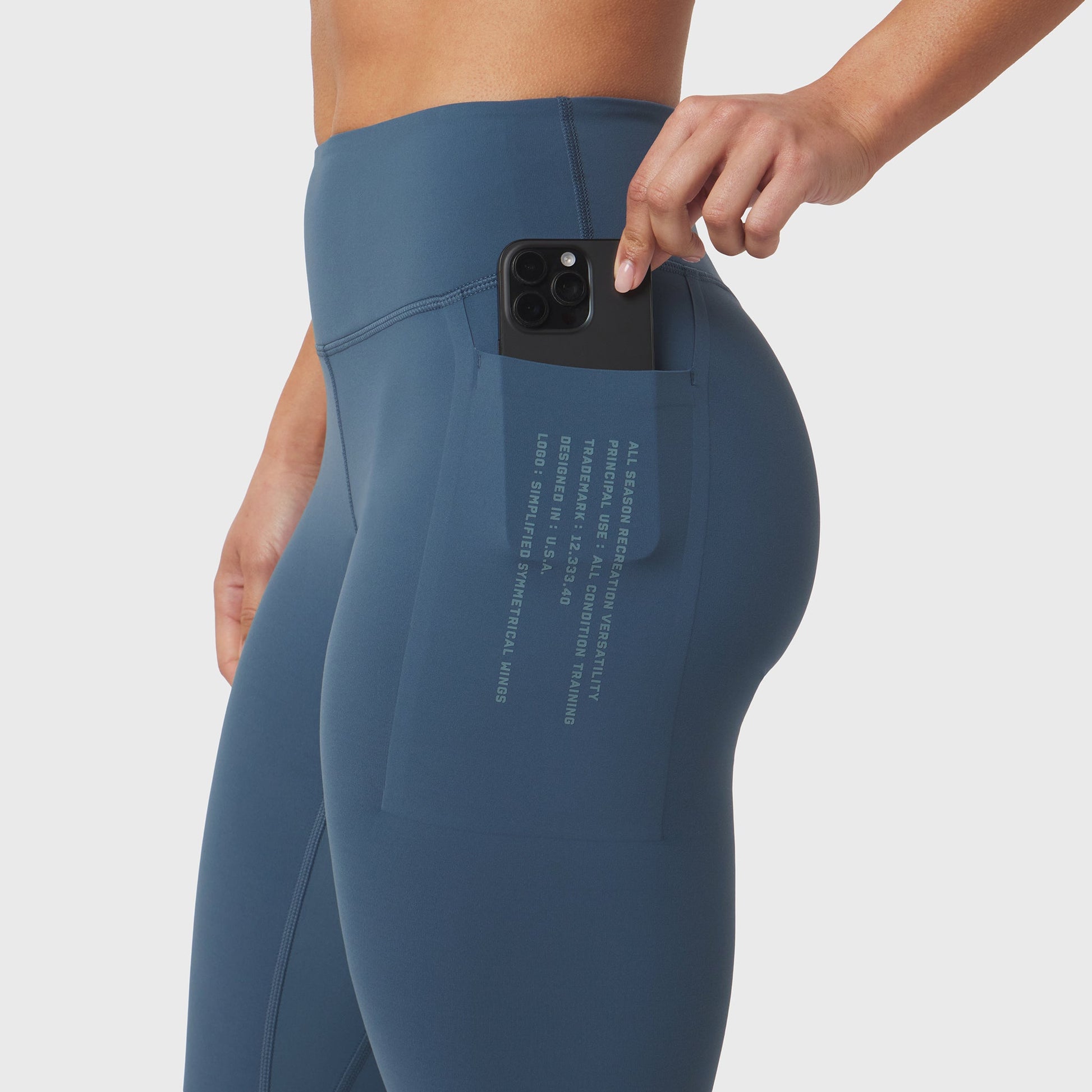 W072. LYCRA® ADAPTIV 4 Pocket Legging Storm | ASRV for sale