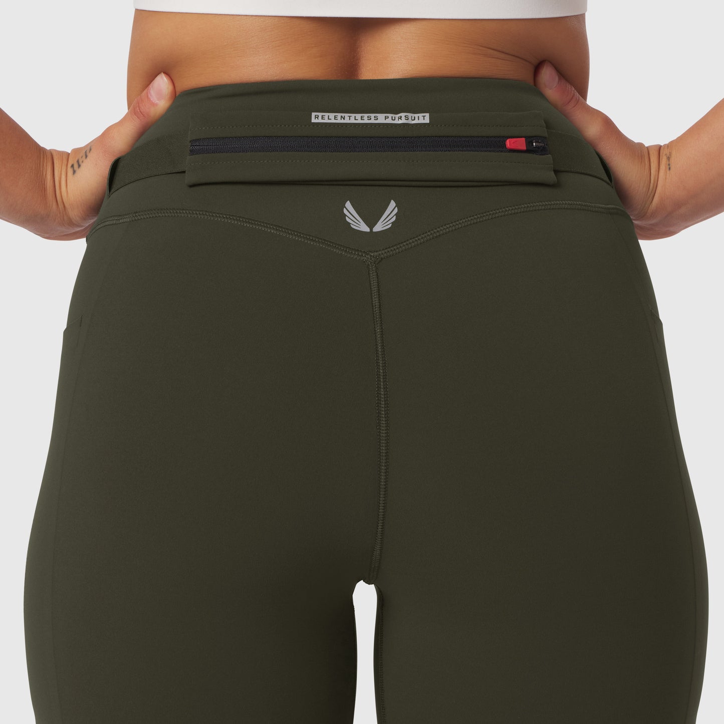 W030. LYCRA® 3-in-1 Legging Olive | ASRV Online