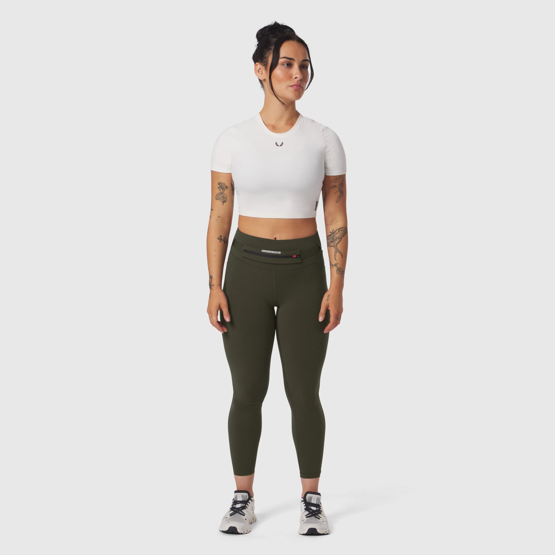W030. LYCRA® 3-in-1 Legging Olive | ASRV Online