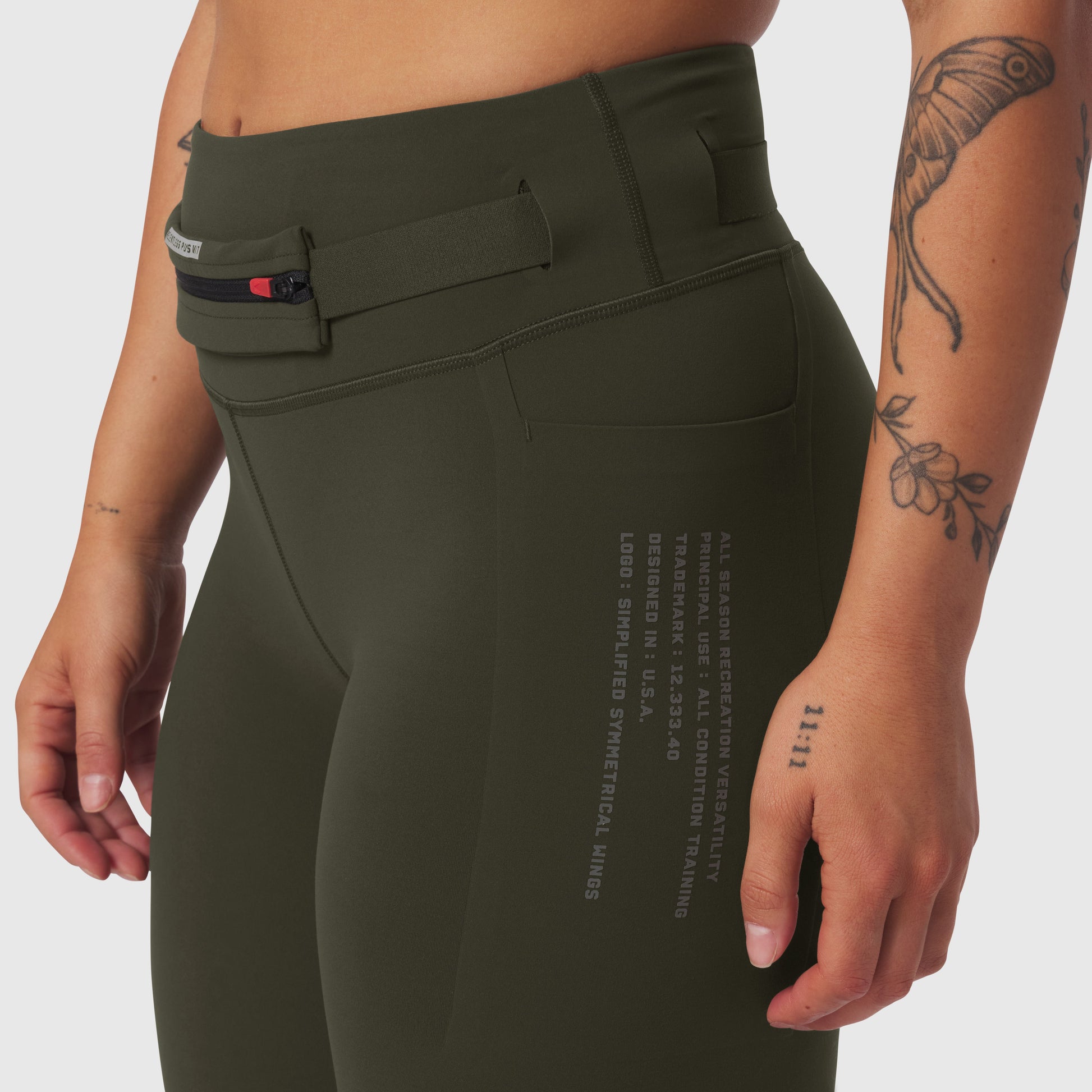 W030. LYCRA® 3-in-1 Legging Olive | ASRV Online