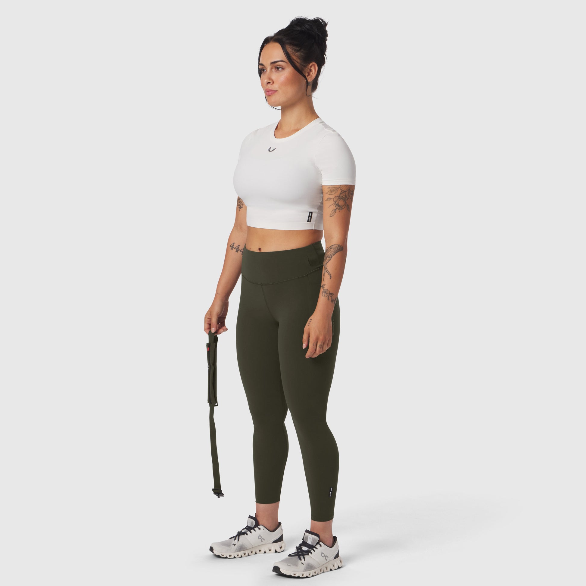 W030. LYCRA® 3-in-1 Legging Olive | ASRV Online