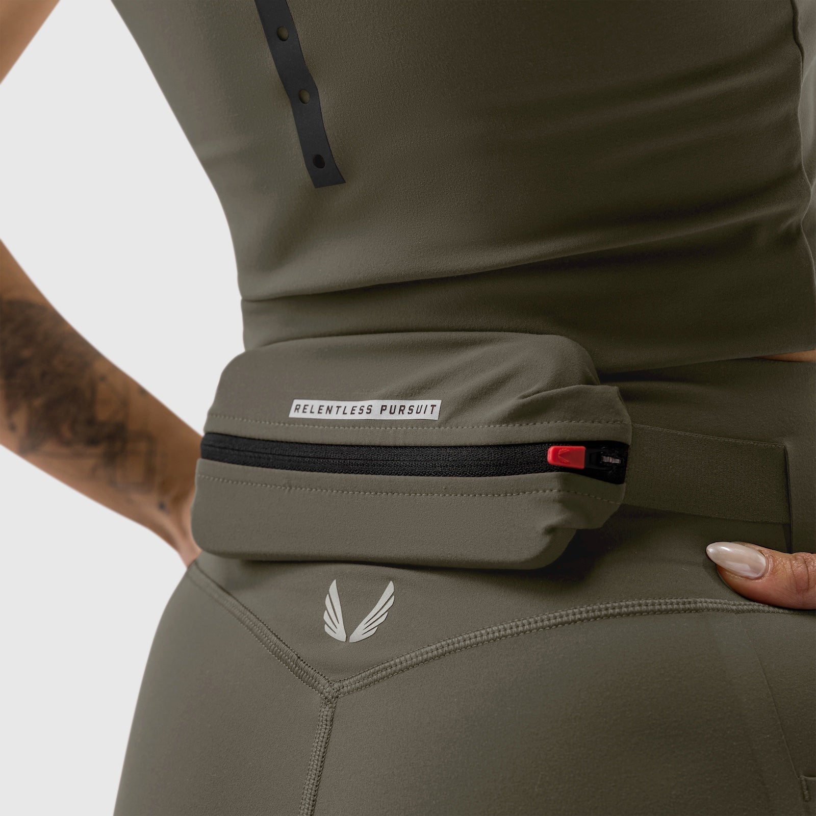 W030. LYCRA® 3-in-1 Legging Olive | ASRV Online