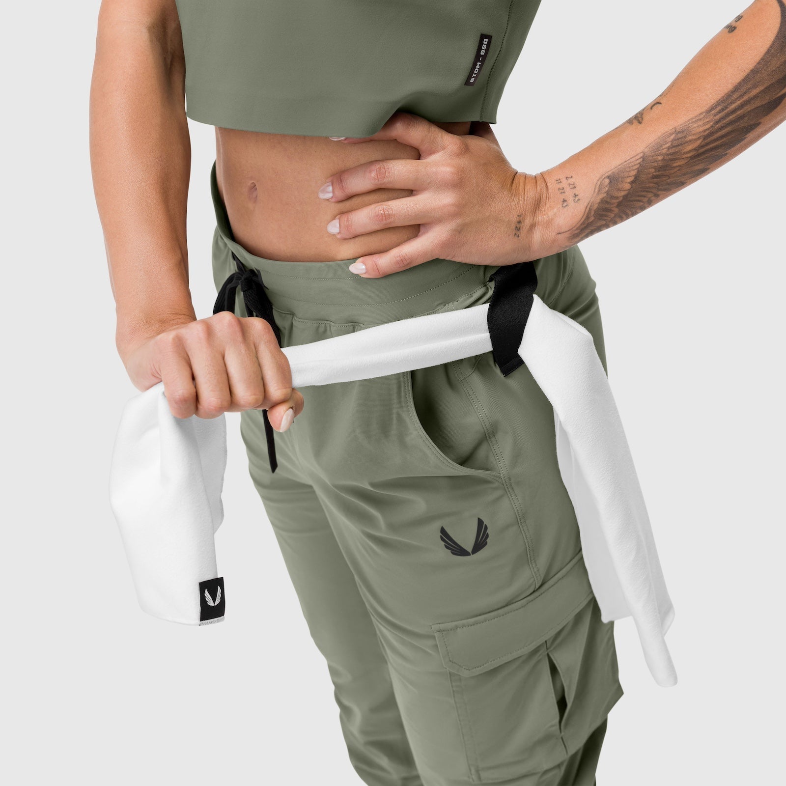 W032. Tetra-Lite® Cargo High Rib Jogger Sage | ASRV sale