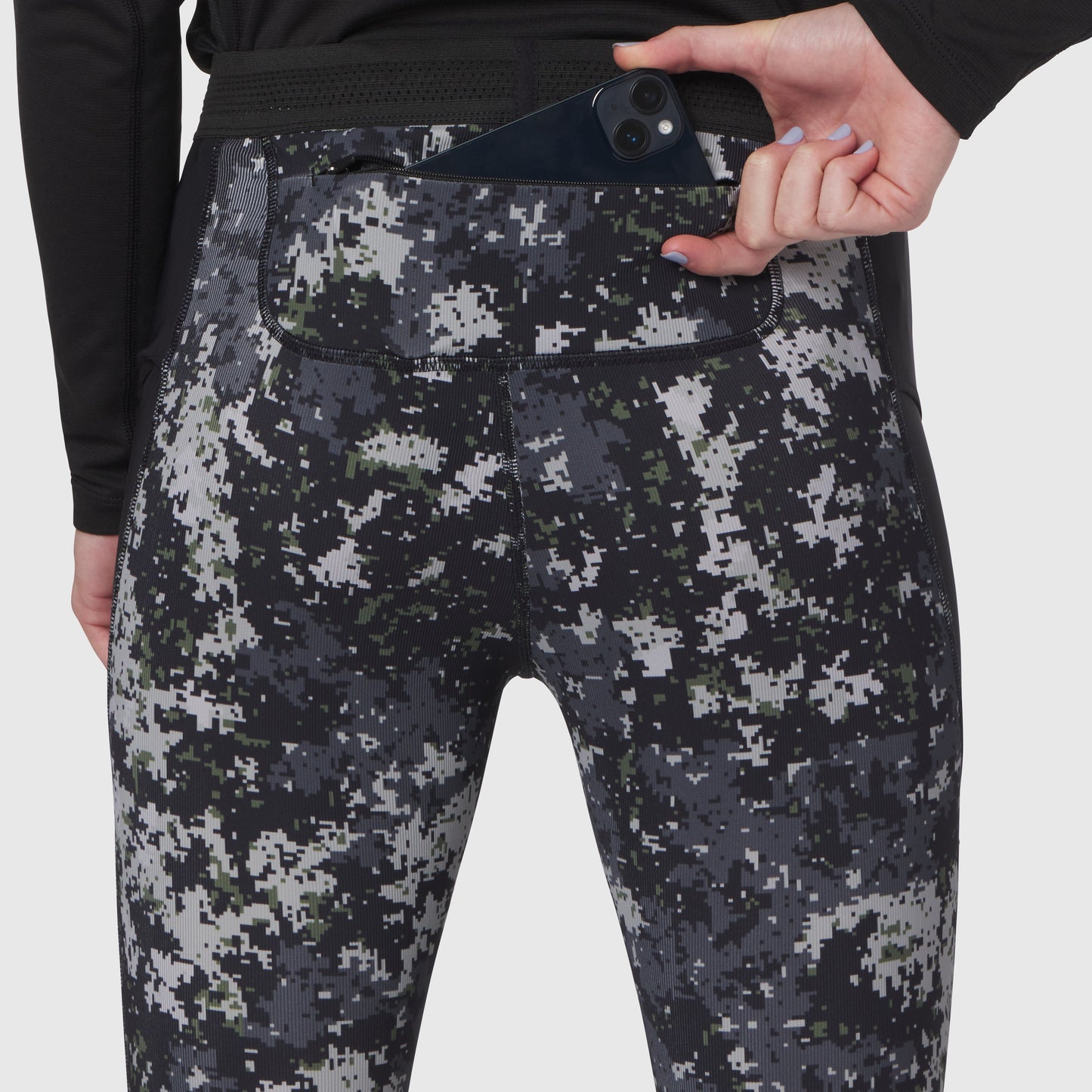 W055. Lycra® Ribbed Running Tight Pixel Camo | ASRV US