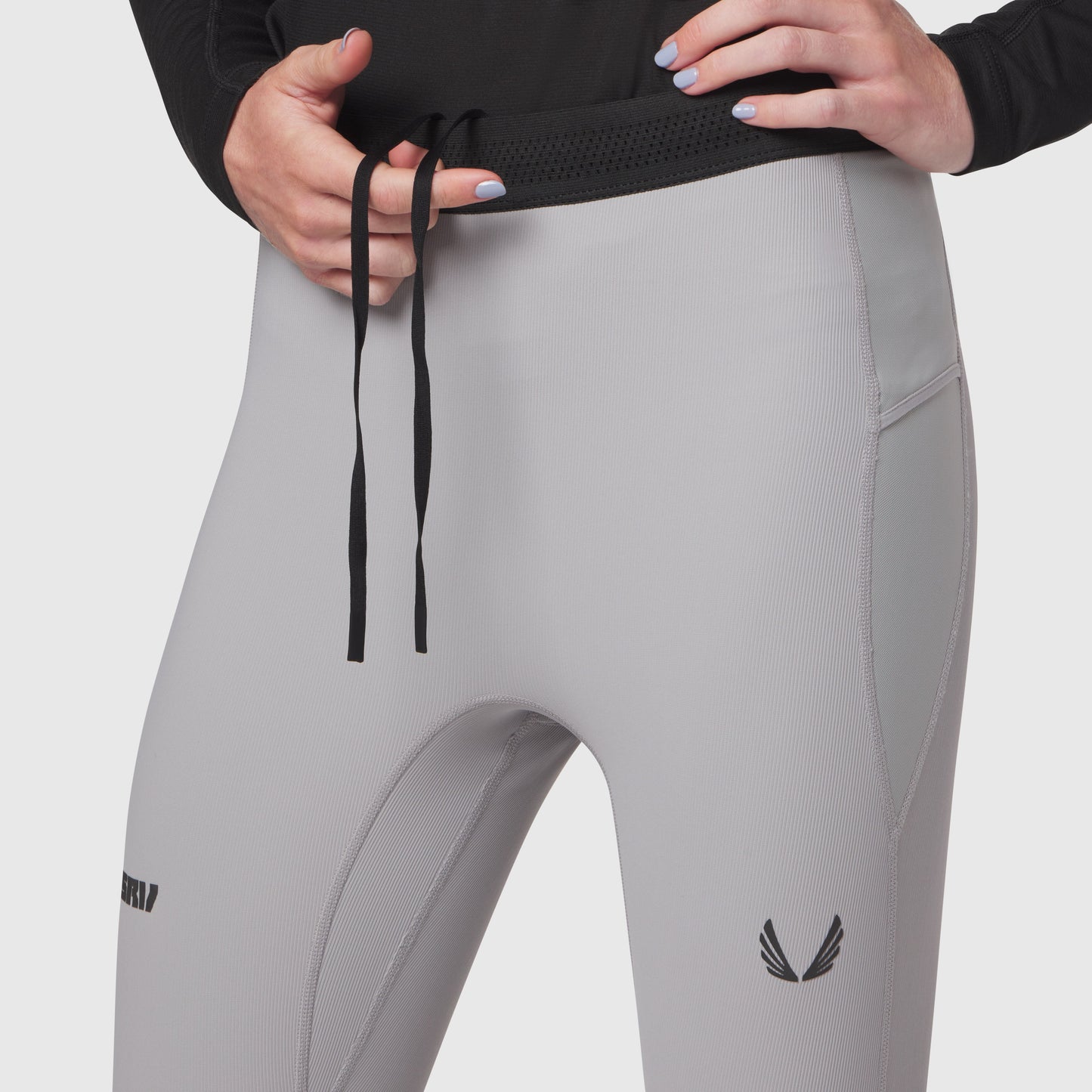 W055. Lycra® Ribbed Running Tight Slate Grey | ASRV discount