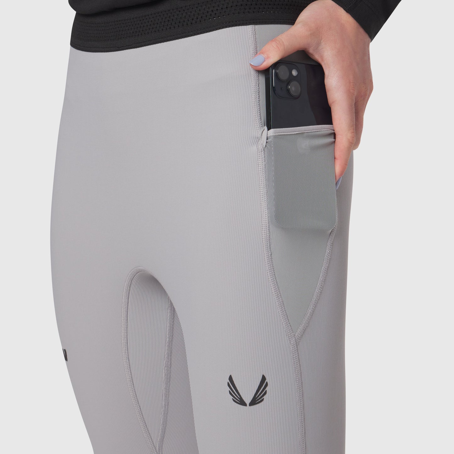 W055. Lycra® Ribbed Running Tight Slate Grey | ASRV discount