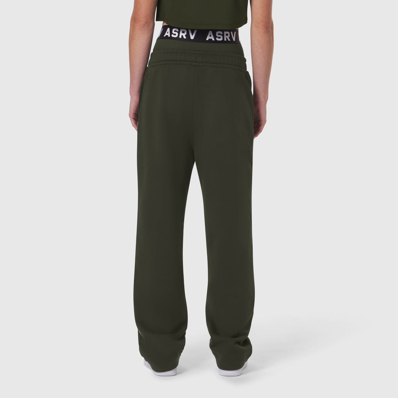 W034. Sorona® Terry Straight Leg Sweats Olive | ASRV US