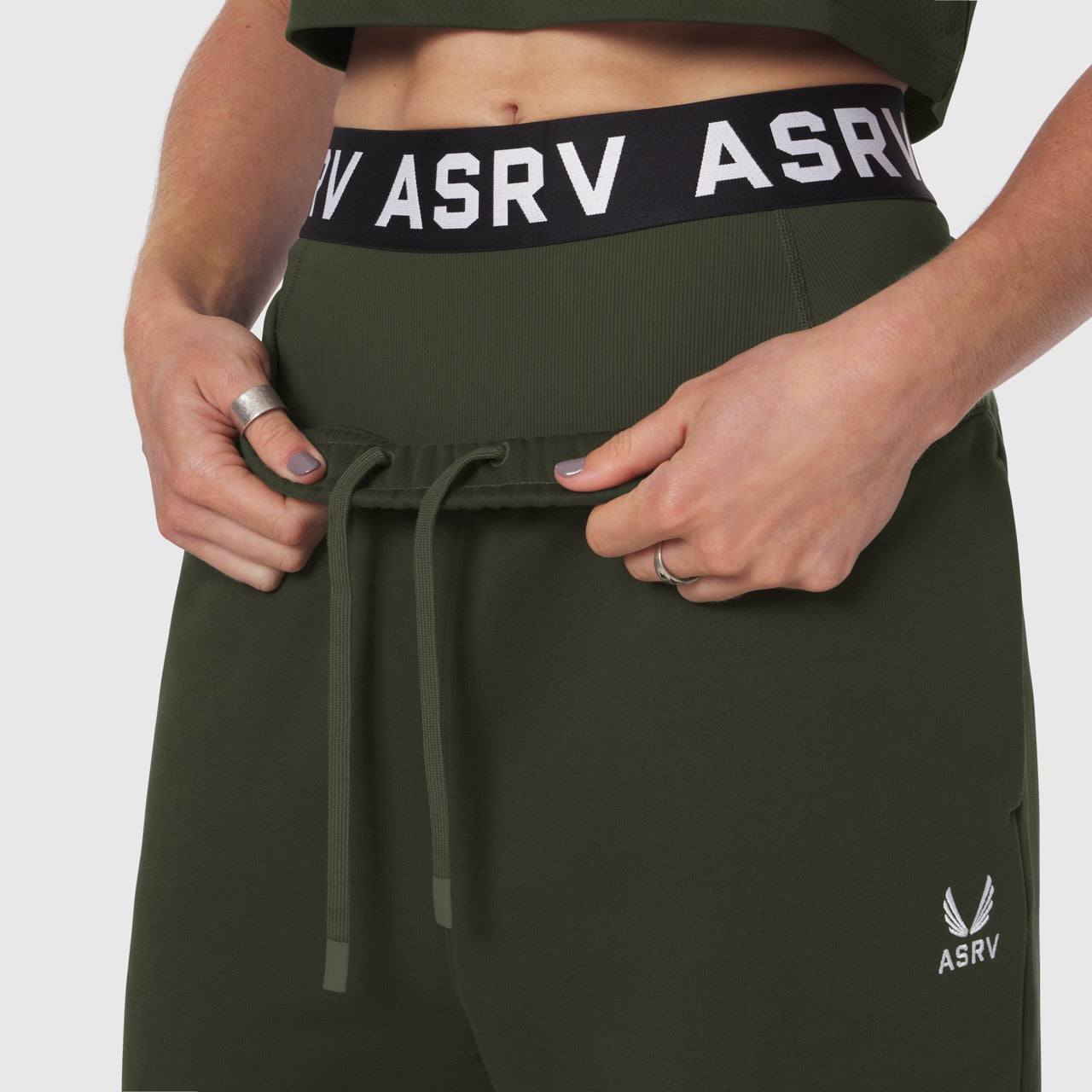 W034. Sorona® Terry Straight Leg Sweats Olive | ASRV US