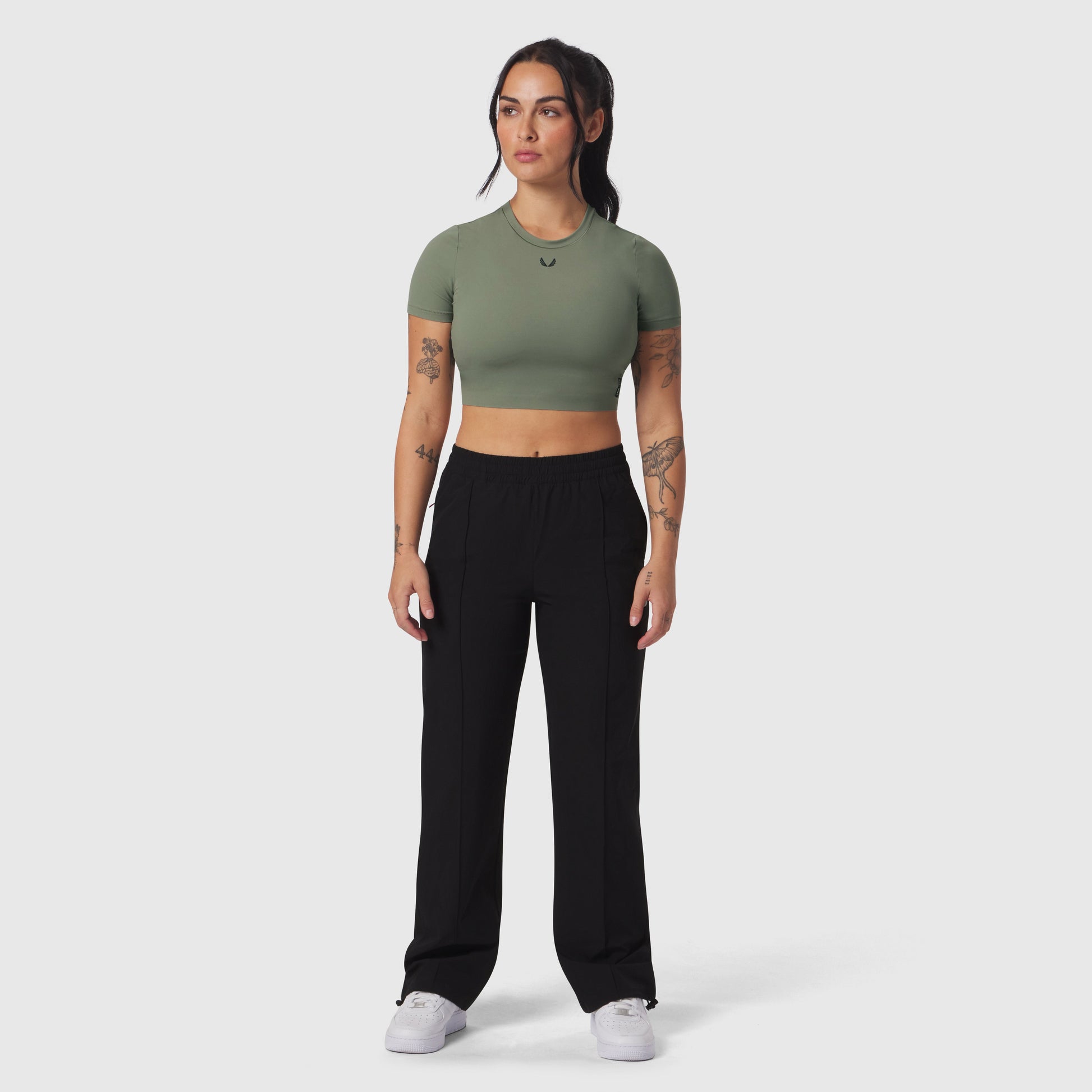 W036. Ripstop Relaxed Track Pant Black | ASRV discount