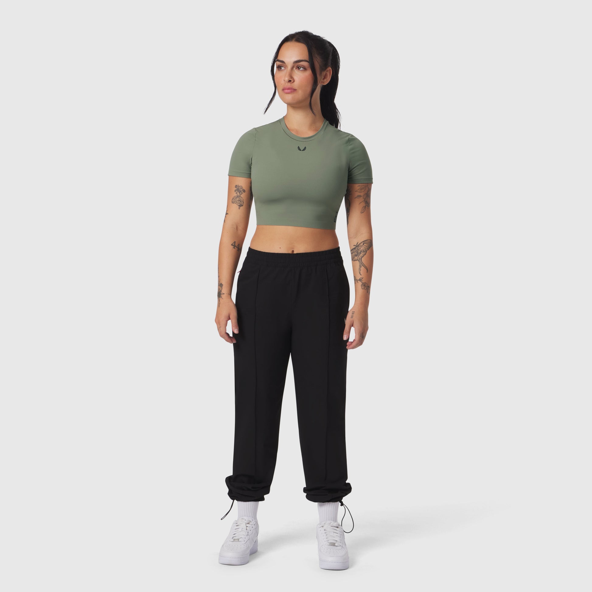 W036. Ripstop Relaxed Track Pant Black | ASRV discount