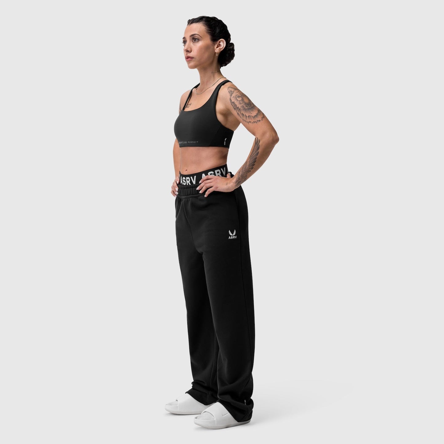 W034. Sorona® Terry Straight Leg Sweats Black | ASRV Discount