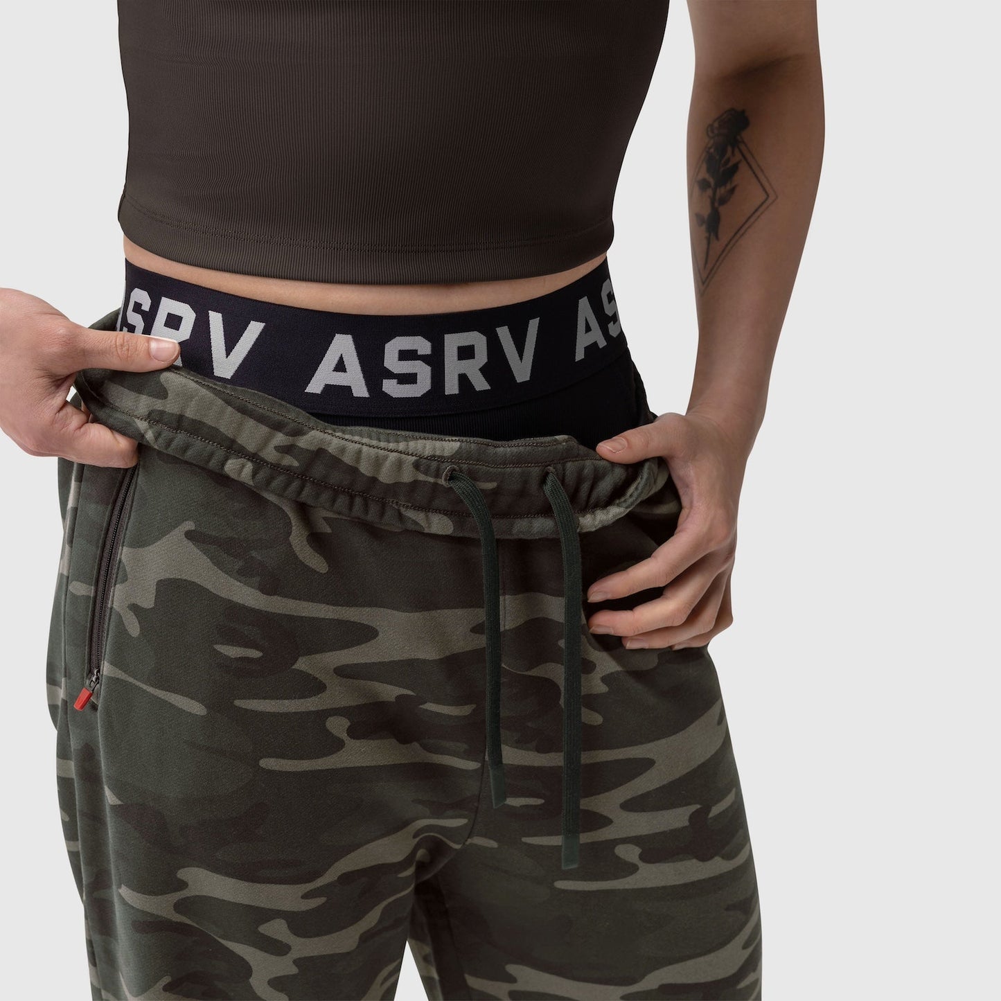 W034. Sorona® Terry Straight Leg Sweats Dark Camo | ASRV sale