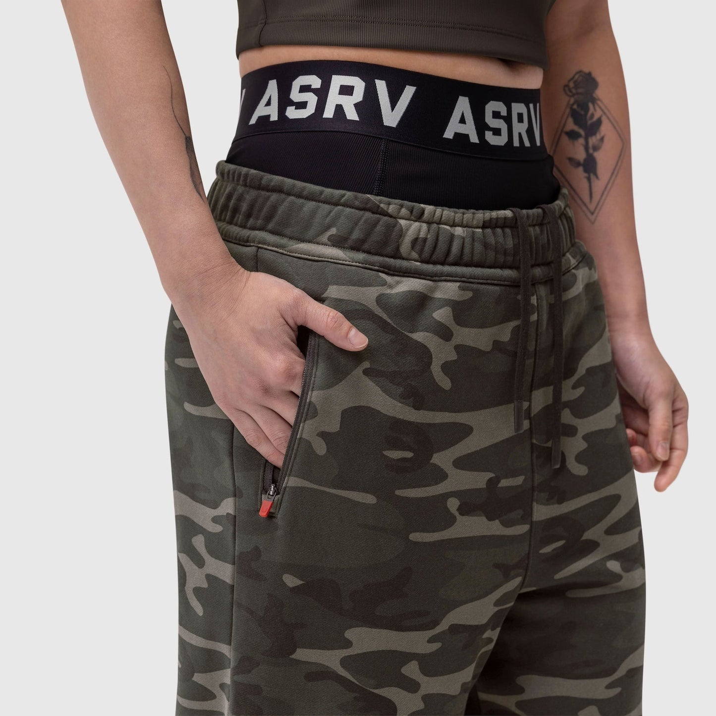 W034. Sorona® Terry Straight Leg Sweats Dark Camo | ASRV sale
