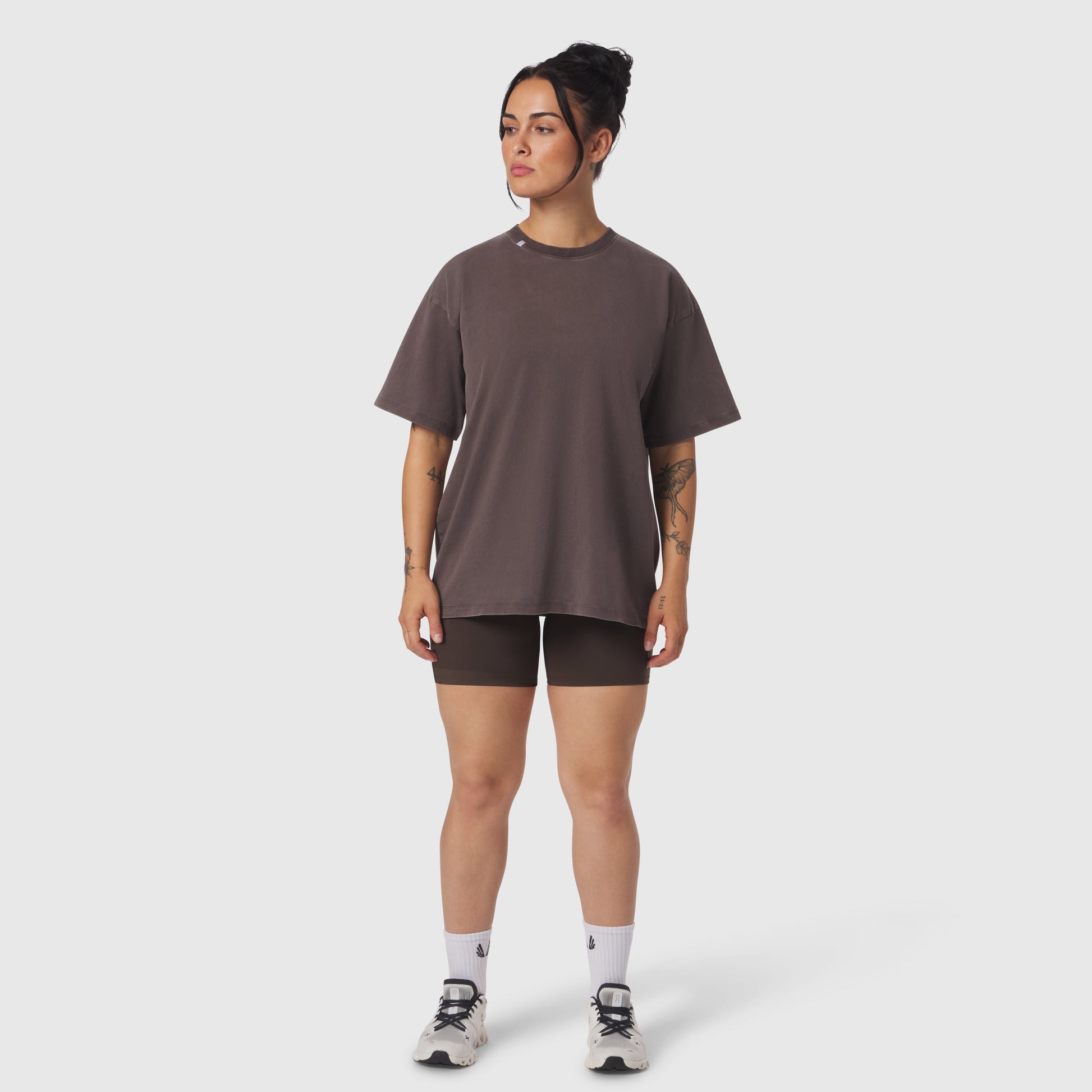 1102. Distressed Relaxed Tee Dark Earth | ASRV Online