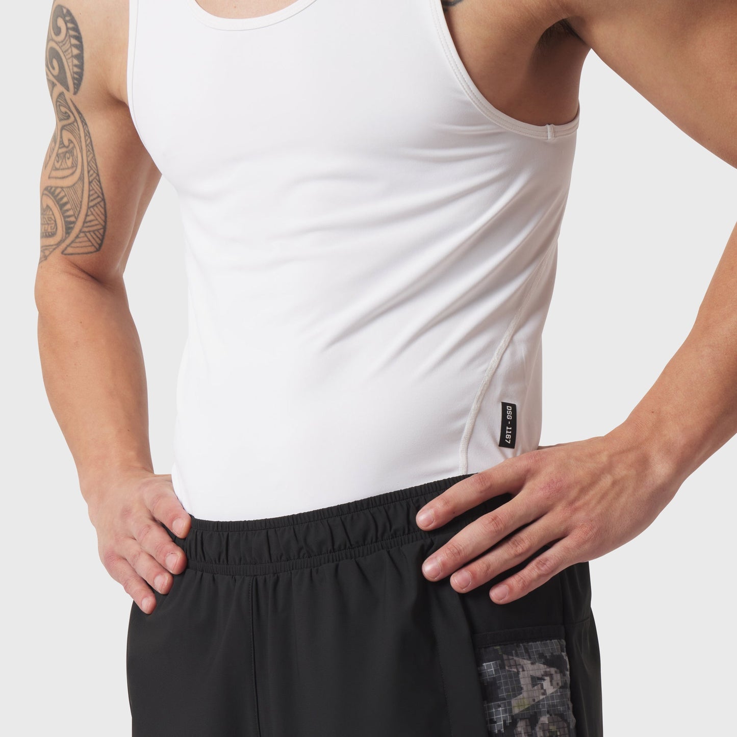 1167. LYCRA® ADAPTIV Baselayer Tank White | ASRV on sale