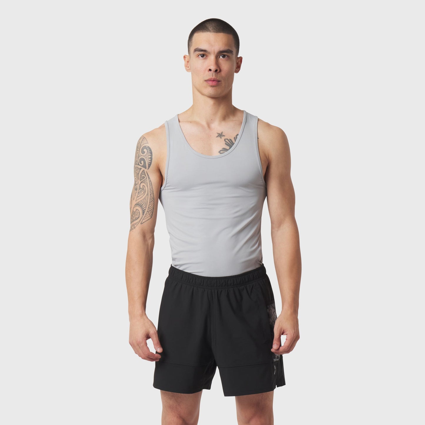 1167. LYCRA® ADAPTIV Baselayer Tank Slate Grey | ASRV for sale