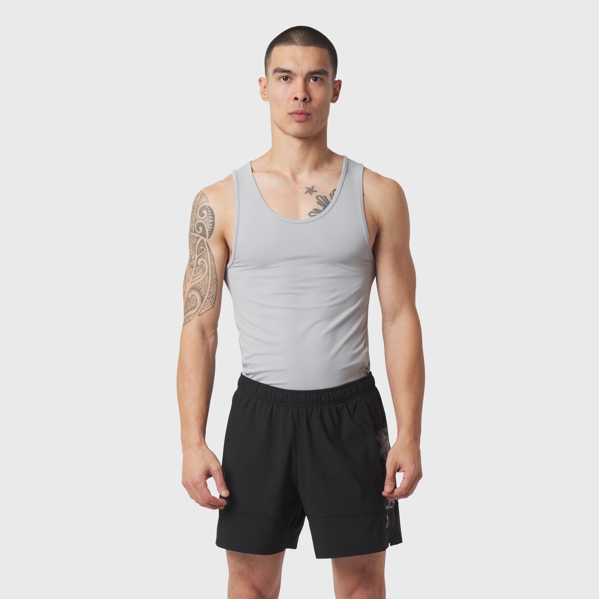 1167. LYCRA® ADAPTIV Baselayer Tank Slate Grey | ASRV for sale