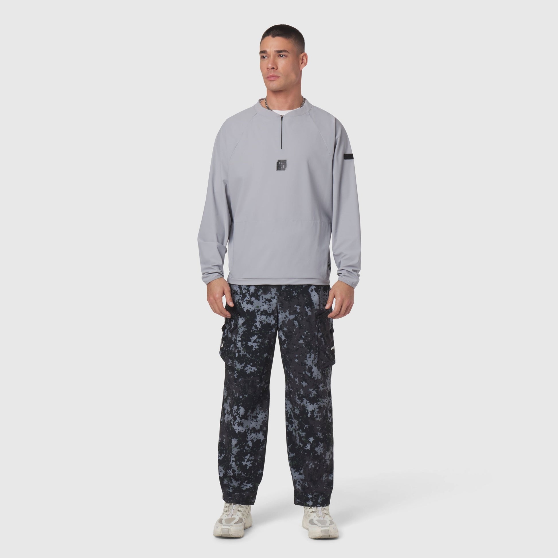 1141. Tetra-Lite® Blade Collar Zip Jacket Slate Grey | ASRV US