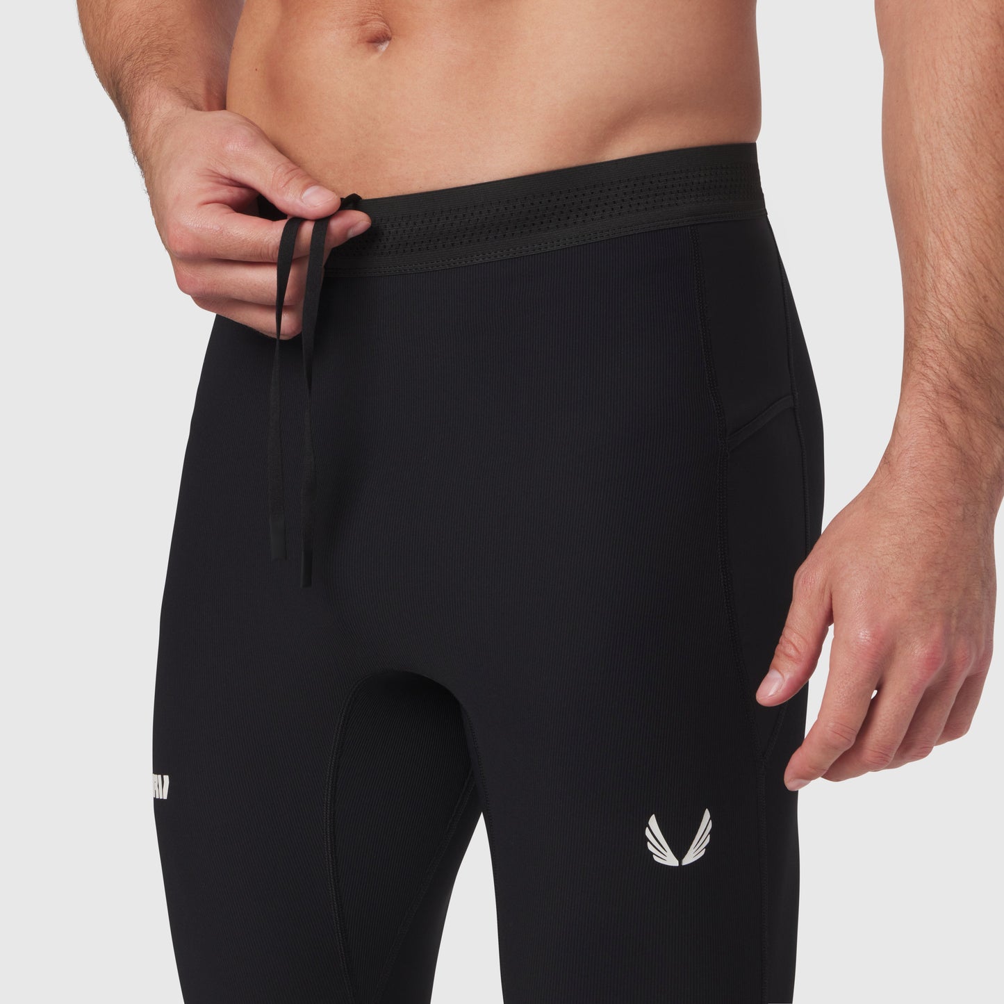 1146. Lycra® Ribbed Running Tight Black | ASRV for sale