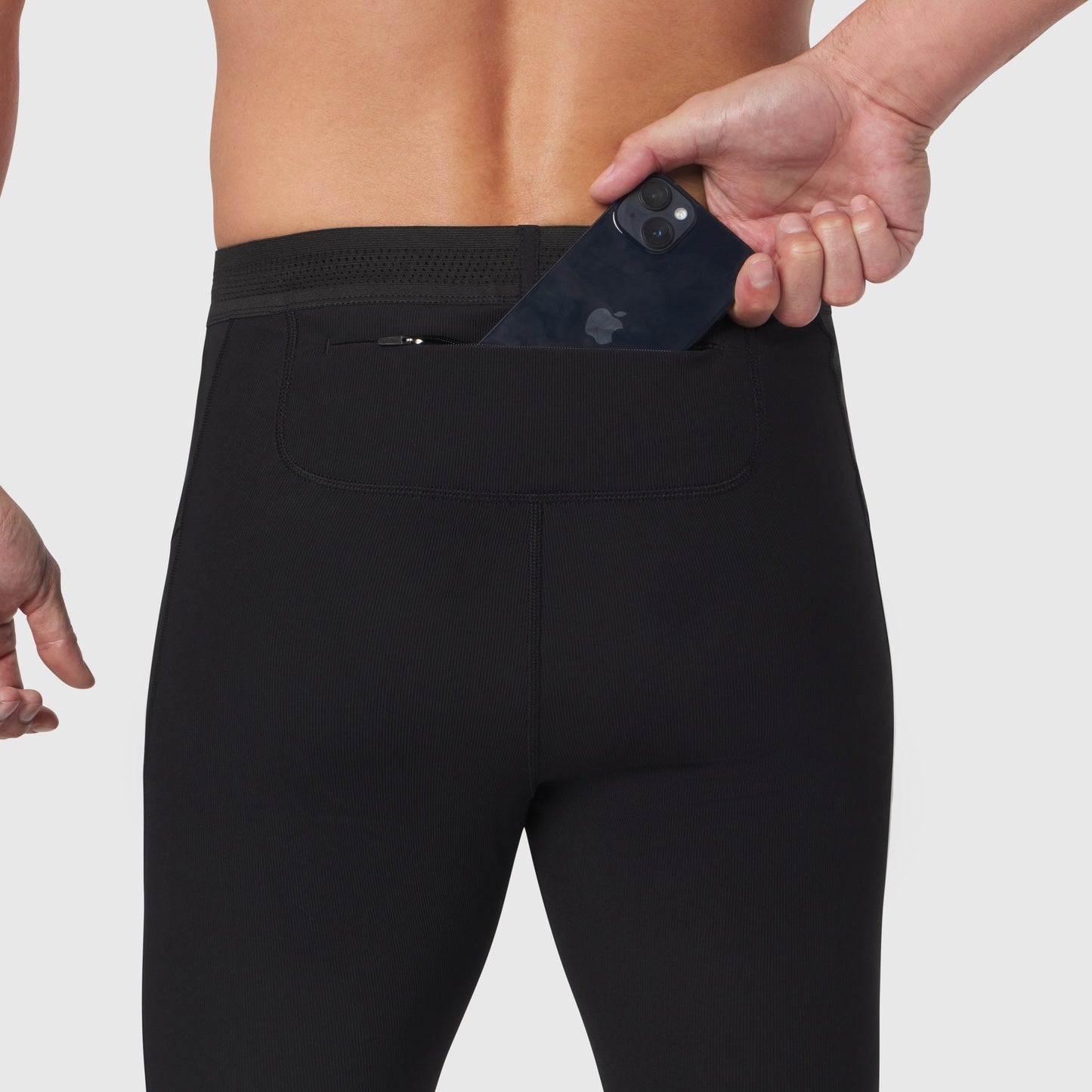 1146. Lycra® Ribbed Running Tight Black | ASRV for sale