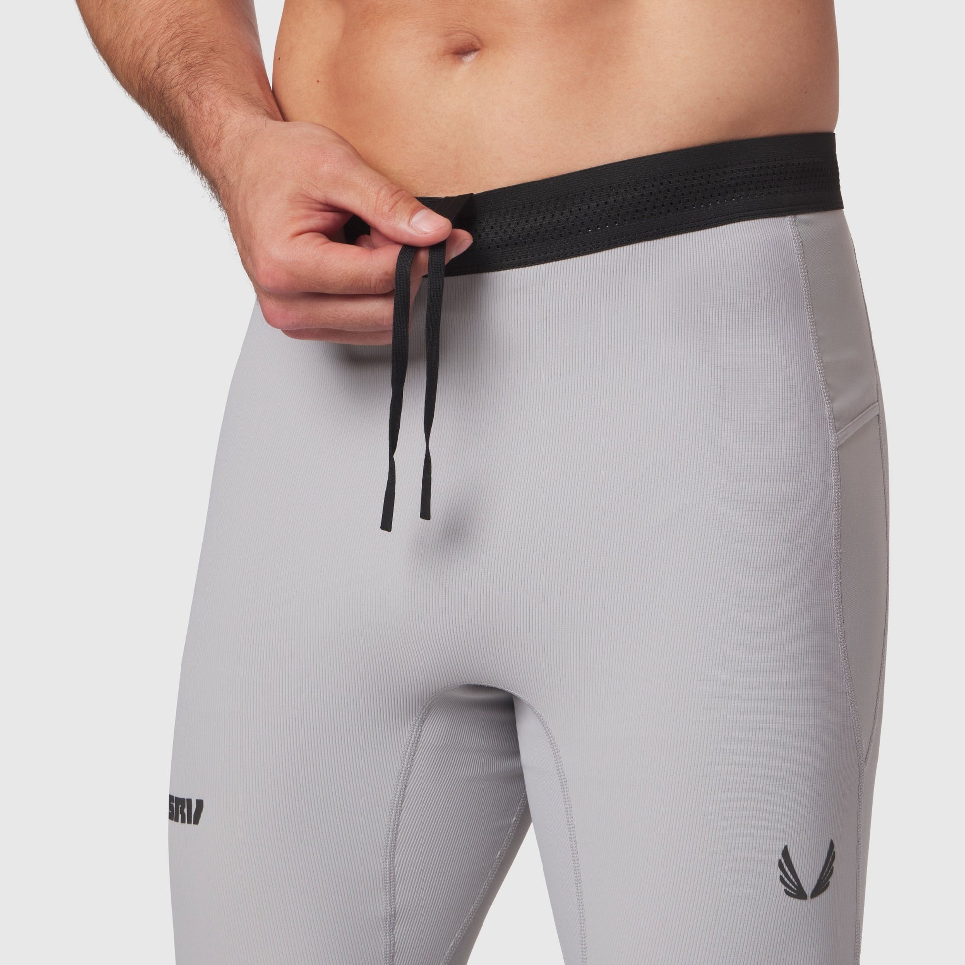1146. Lycra® Ribbed Running Tight Slate Grey | ASRV discount