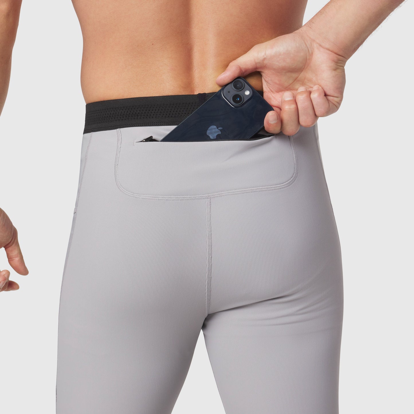 1146. Lycra® Ribbed Running Tight Slate Grey | ASRV discount
