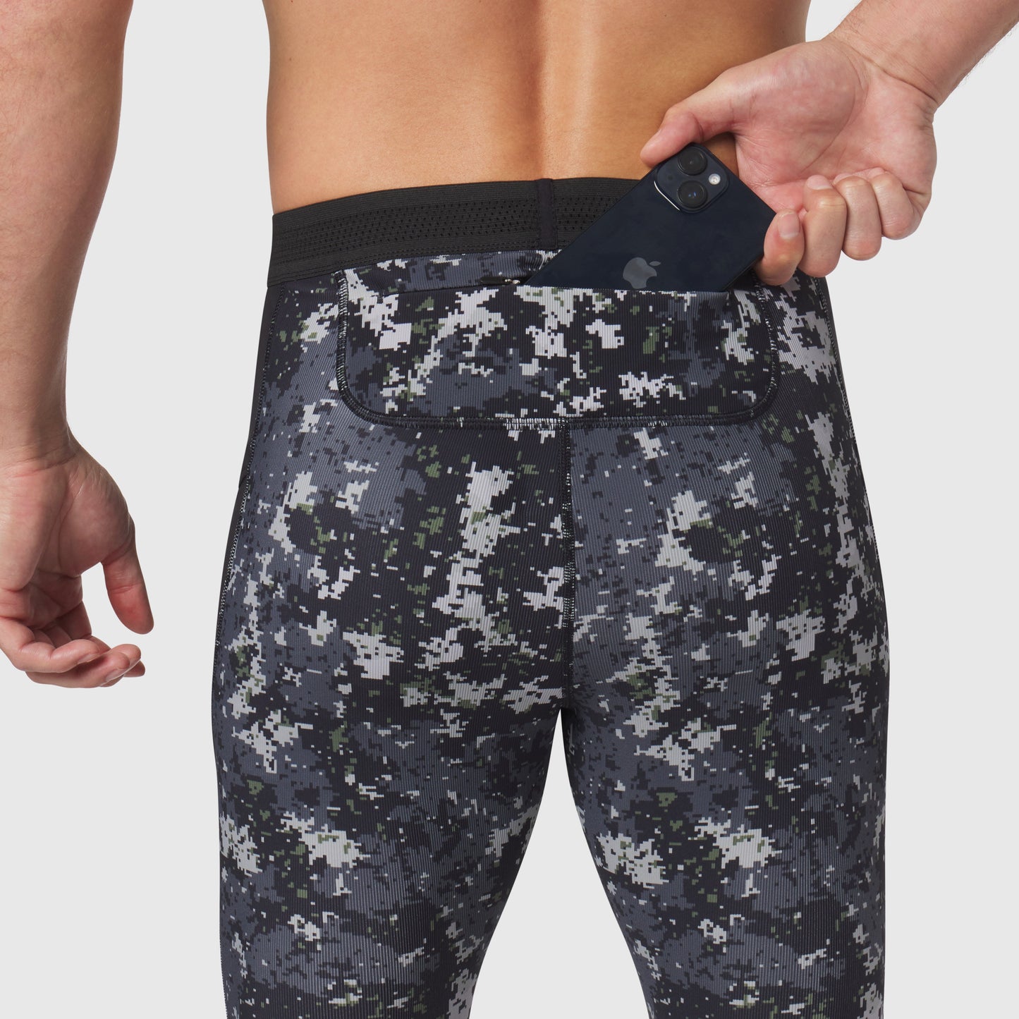 1146. Lycra® Ribbed Running Tight Pixel Camo | ASRV Online