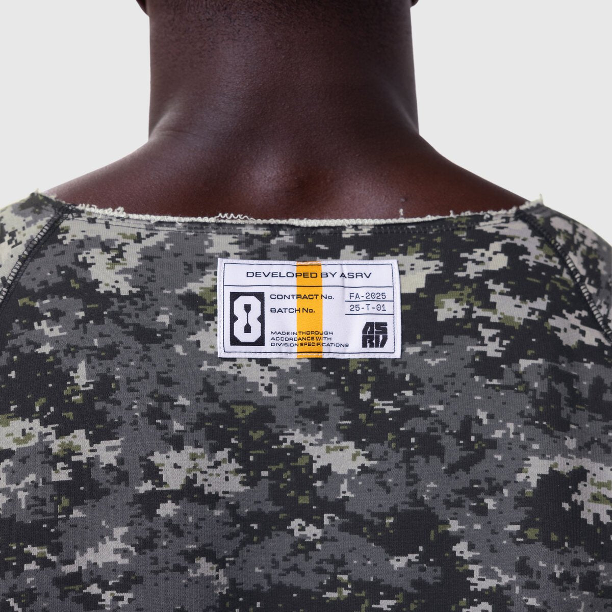 1114. Vintage Raw Hem Pump Cover Pixel Camo | ASRV on sale