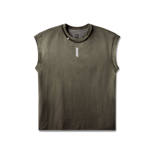 1115. Tech Essential™ Cap Shoulder Cutoff Olive Sun Fade | ASRV Online