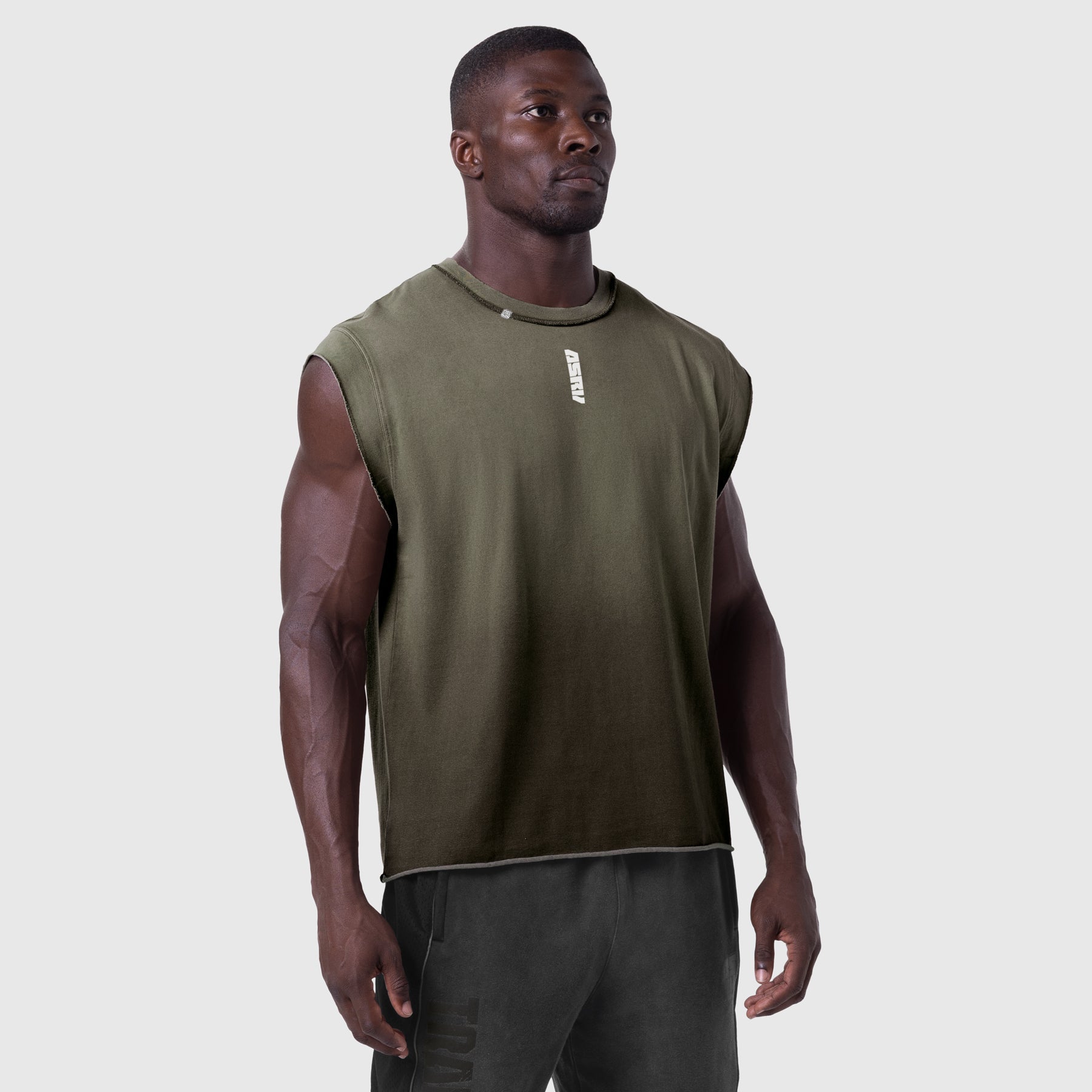 1115. Tech Essential™ Cap Shoulder Cutoff Olive Sun Fade | ASRV Online