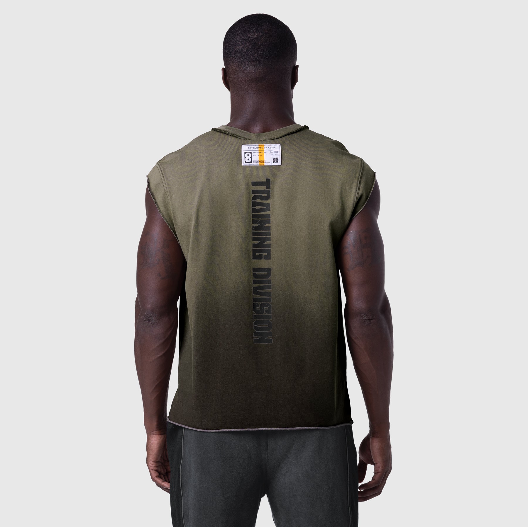 1115. Tech Essential™ Cap Shoulder Cutoff Olive Sun Fade | ASRV Online
