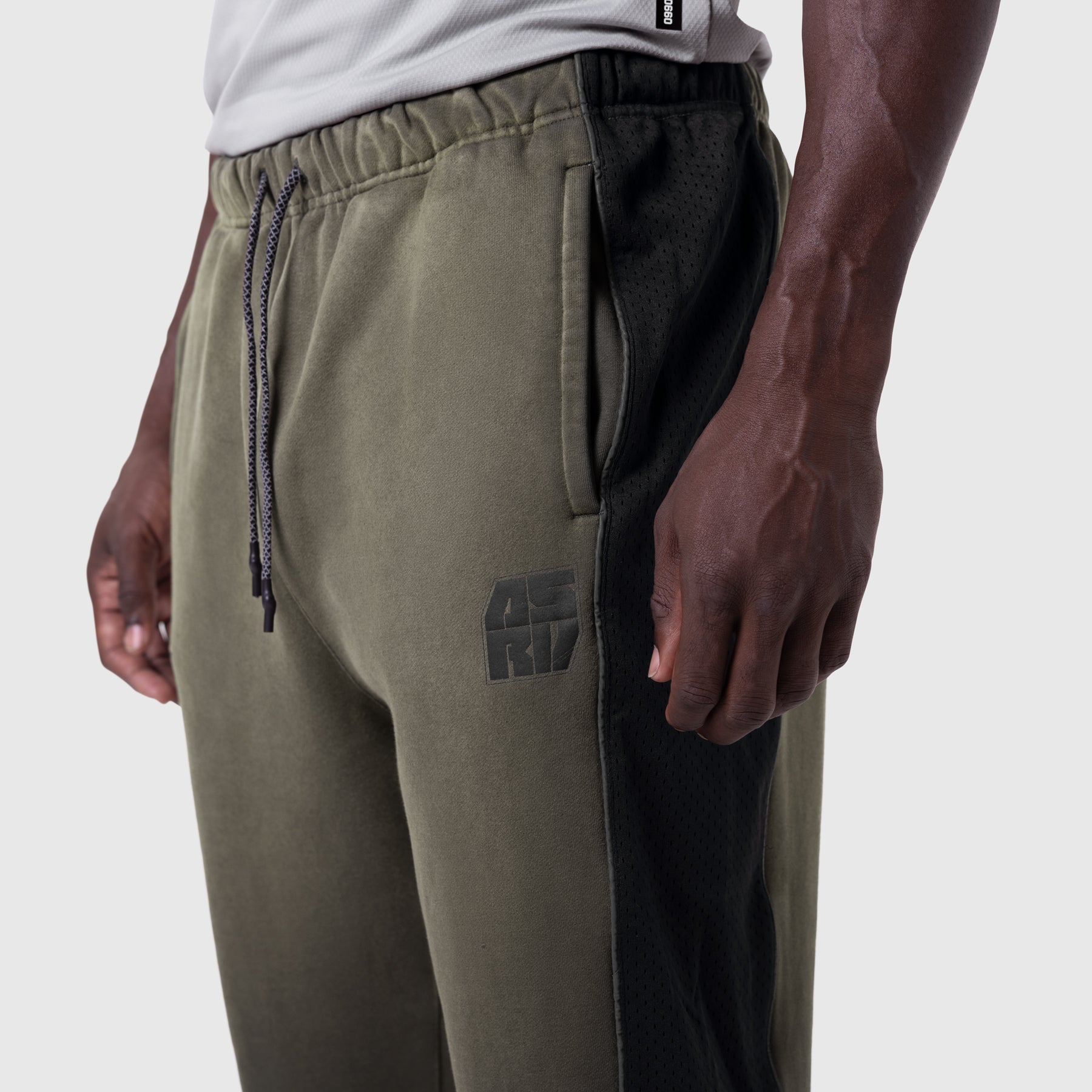 1120. Tech-Terry™ Mesh Panel Sweats Olive "Blade TD" | ASRV US