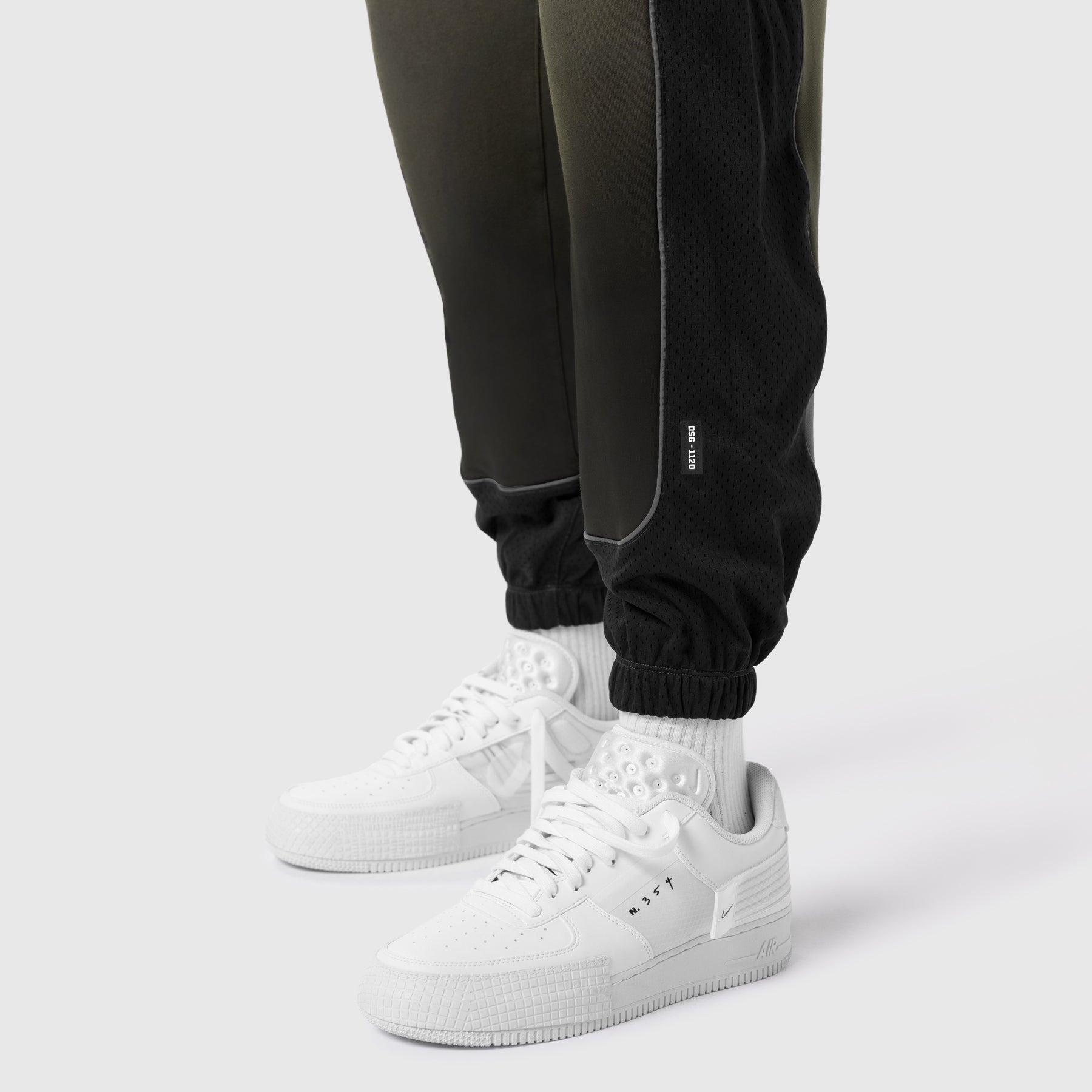 1120. Tech-Terry™ Mesh Panel Sweats Olive "Blade TD" | ASRV US