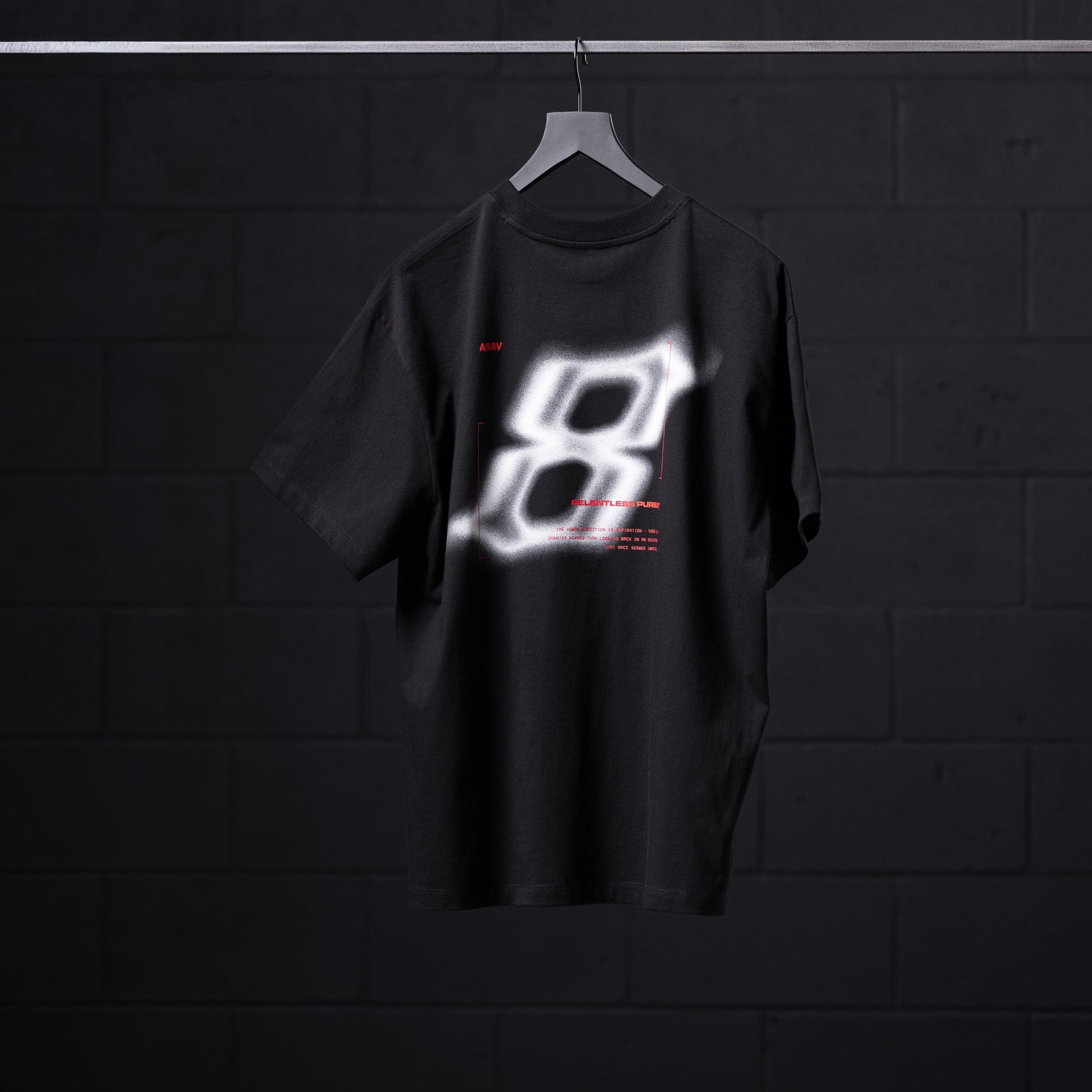 0797. Tech Essential™ Relaxed Tee Black "Infinite Mindset" | ASRV for sale