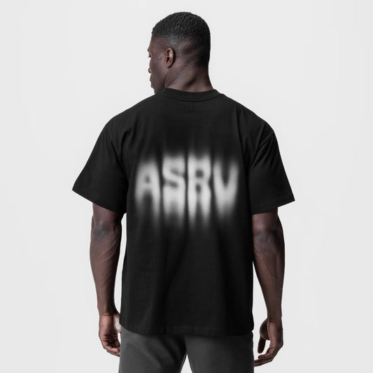 0797. Tech Essential™ Relaxed Tee Black "Motion Blur" | ASRV discount