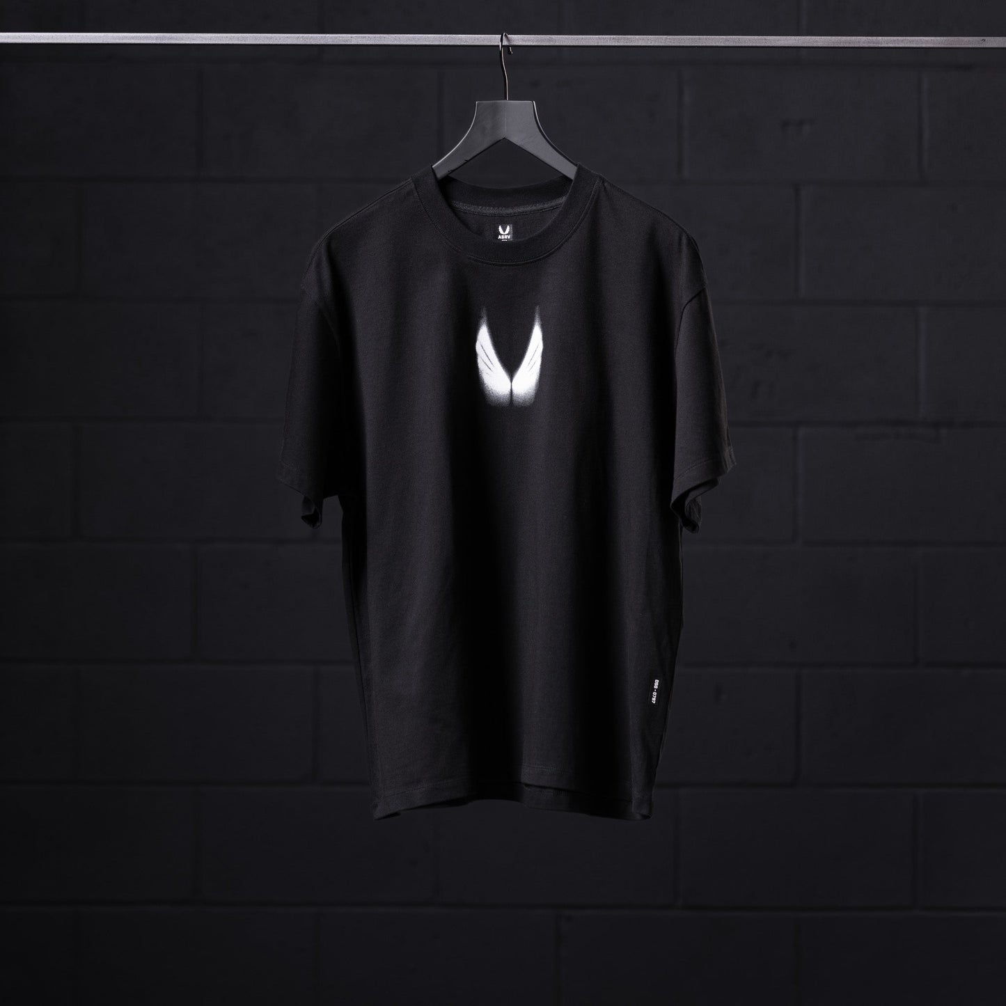 0797. Tech Essential™ Relaxed Tee Black "Motion Blur" | ASRV discount