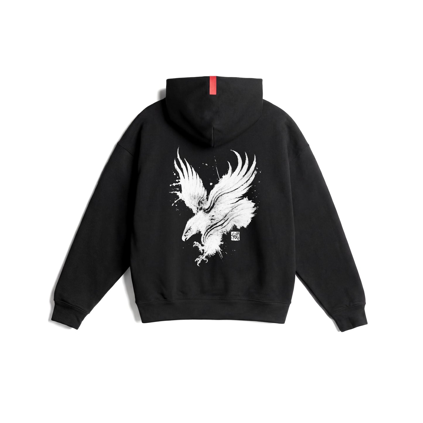 0874. Tech-Terry™ Zip Hoodie Black "Eagle" | ASRV sale