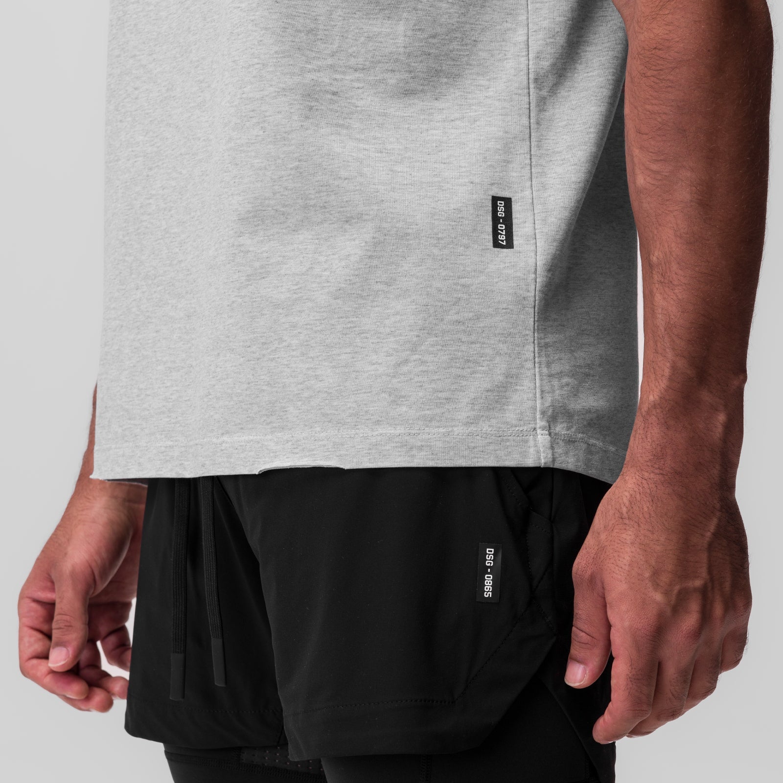 0797. Tech Essential™ Relaxed Tee Heather Grey "Global" | ASRV US